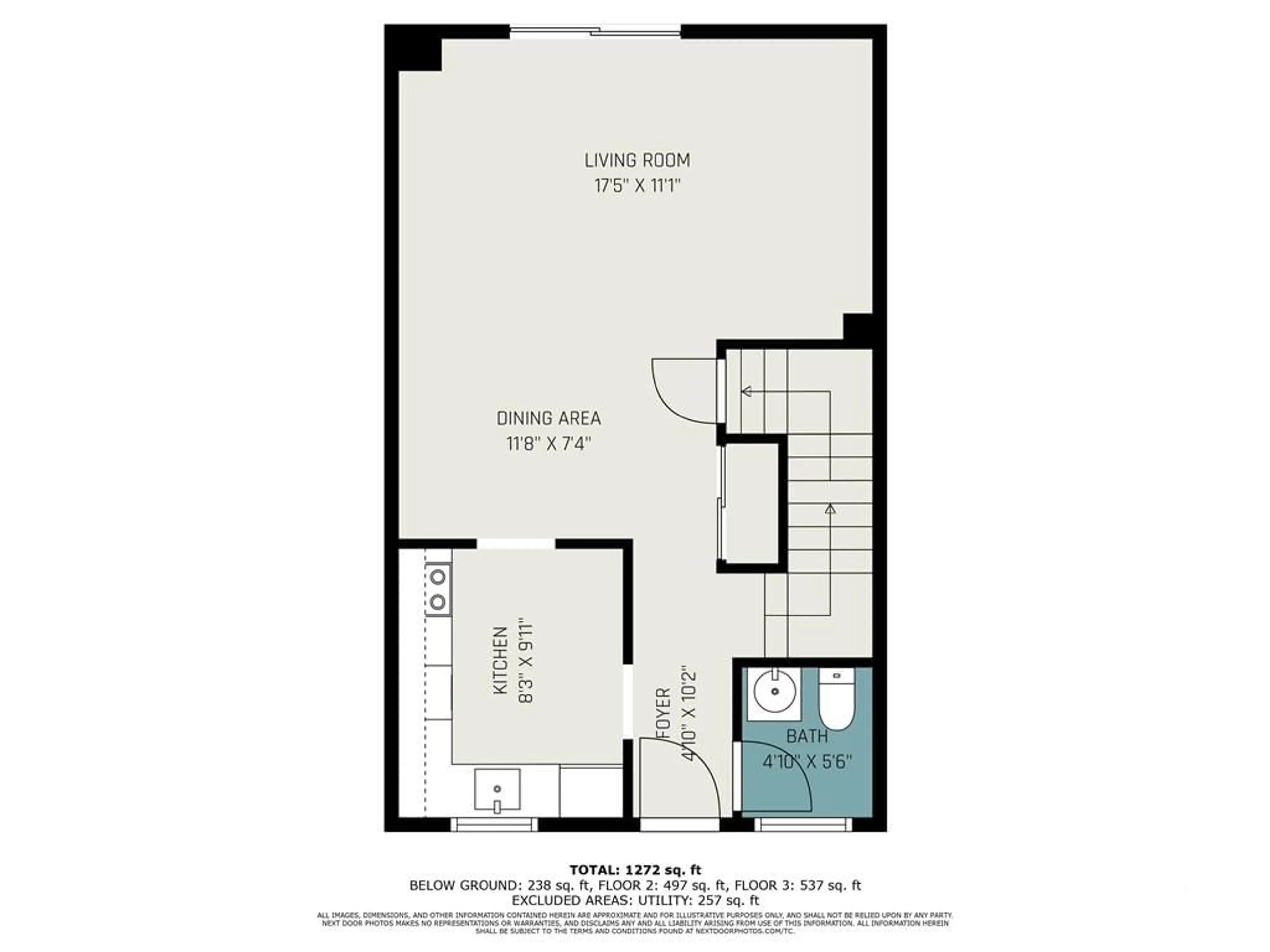 Floor plan for 1444 FOXWELL ST St, Ottawa Ontario K1B 5J4