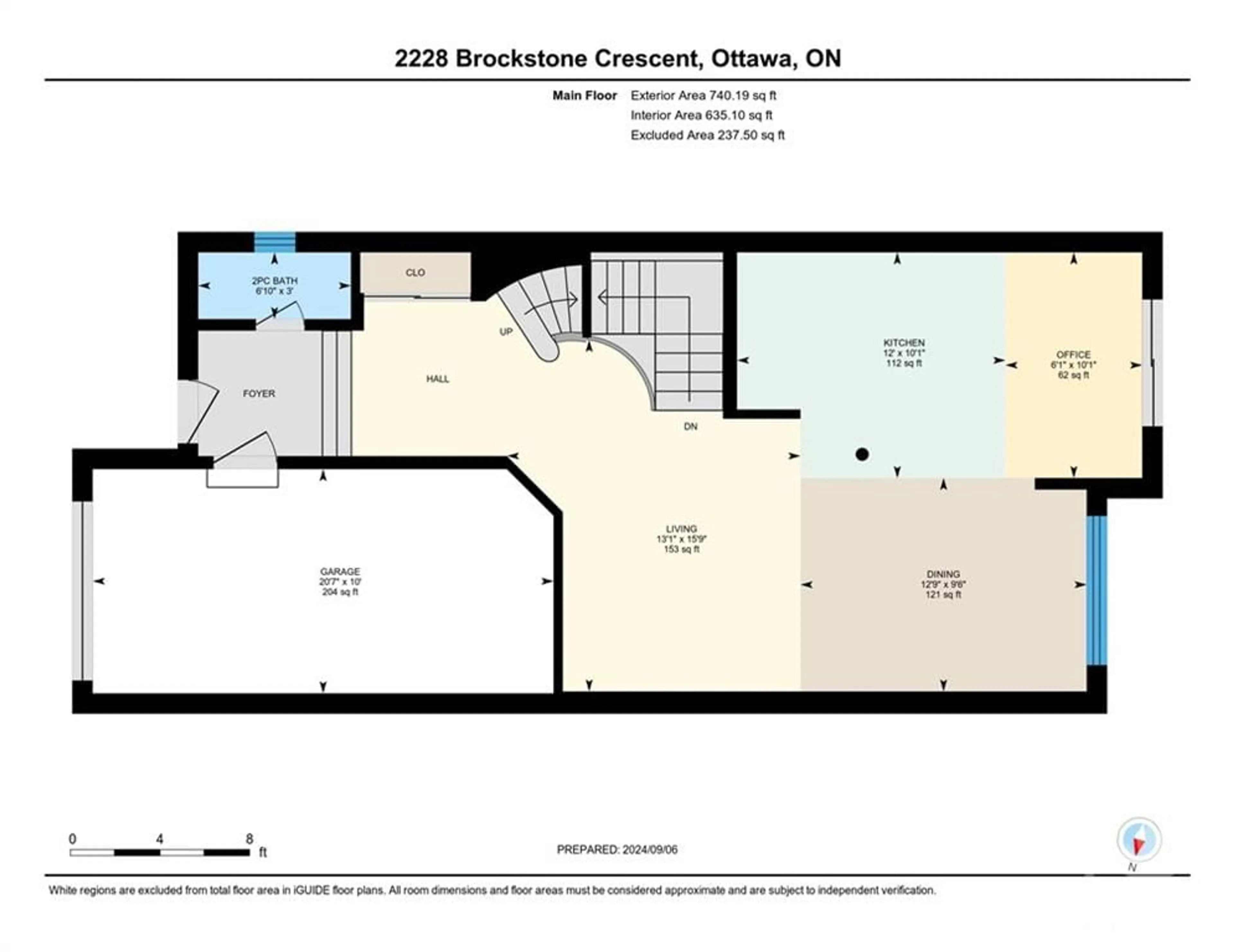 Floor plan for 2228 BROCKSTONE Cres, Ottawa Ontario K4A 4V5