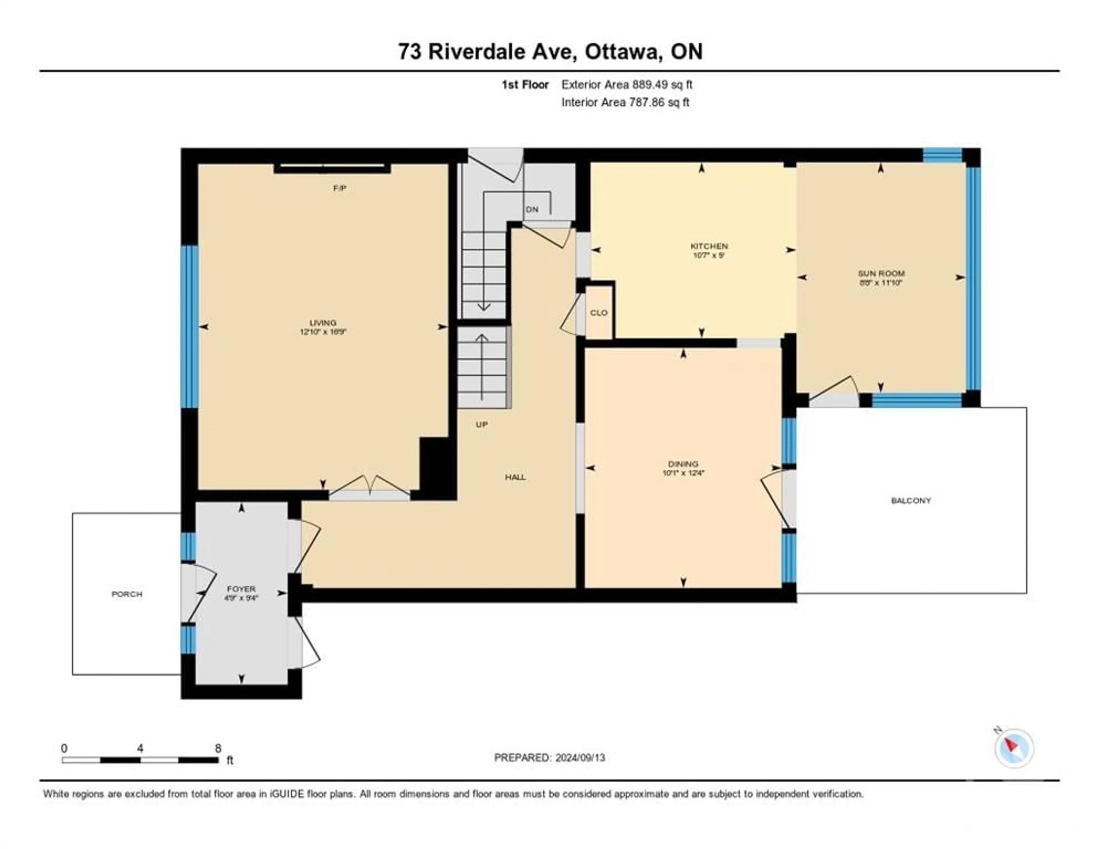 Floor plan for 73 RIVERDALE Ave, Ottawa Ontario K1S 1R1