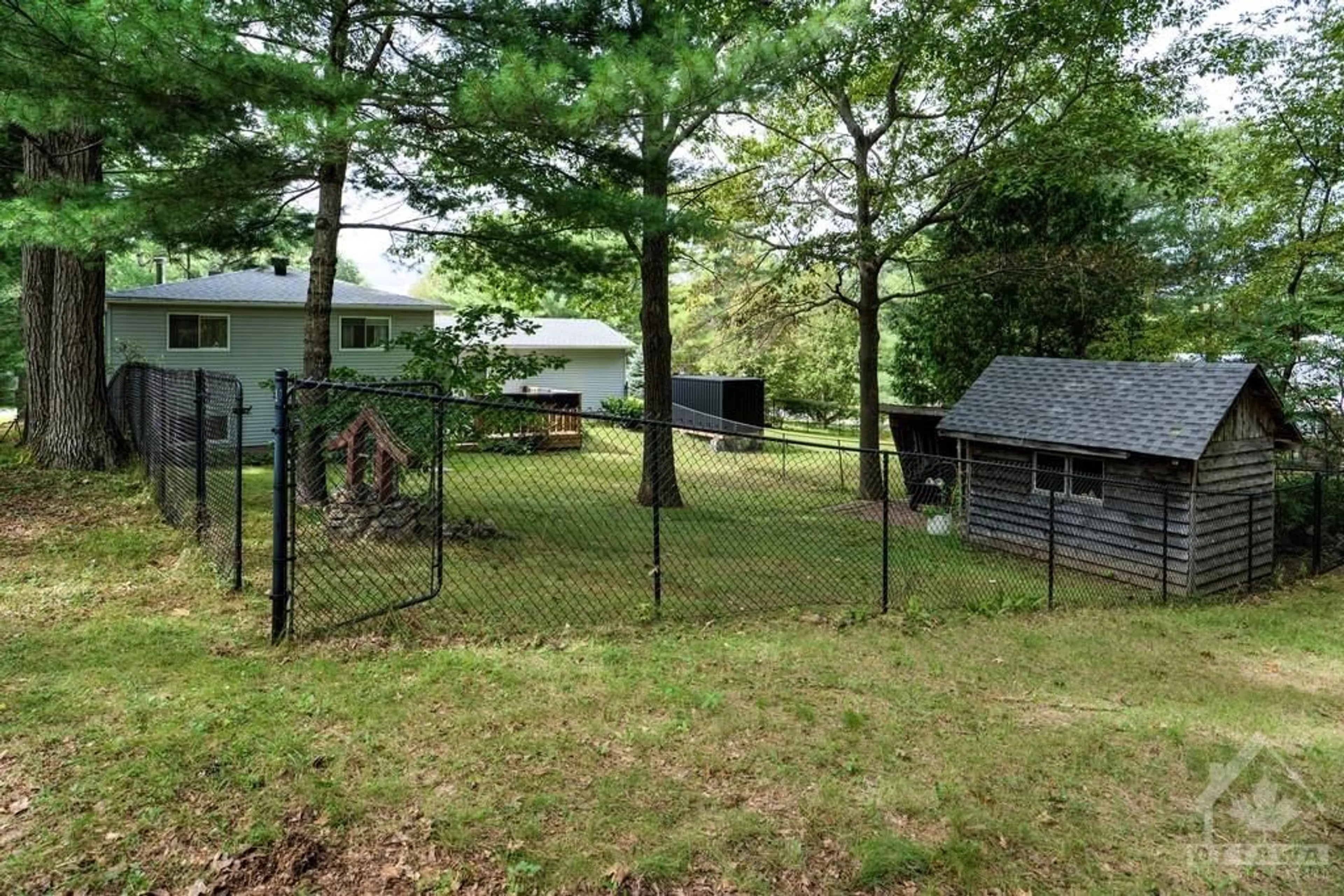 Patio, the fenced backyard for 106 ARCHIE St, Woodlawn Ontario K0A 3M0