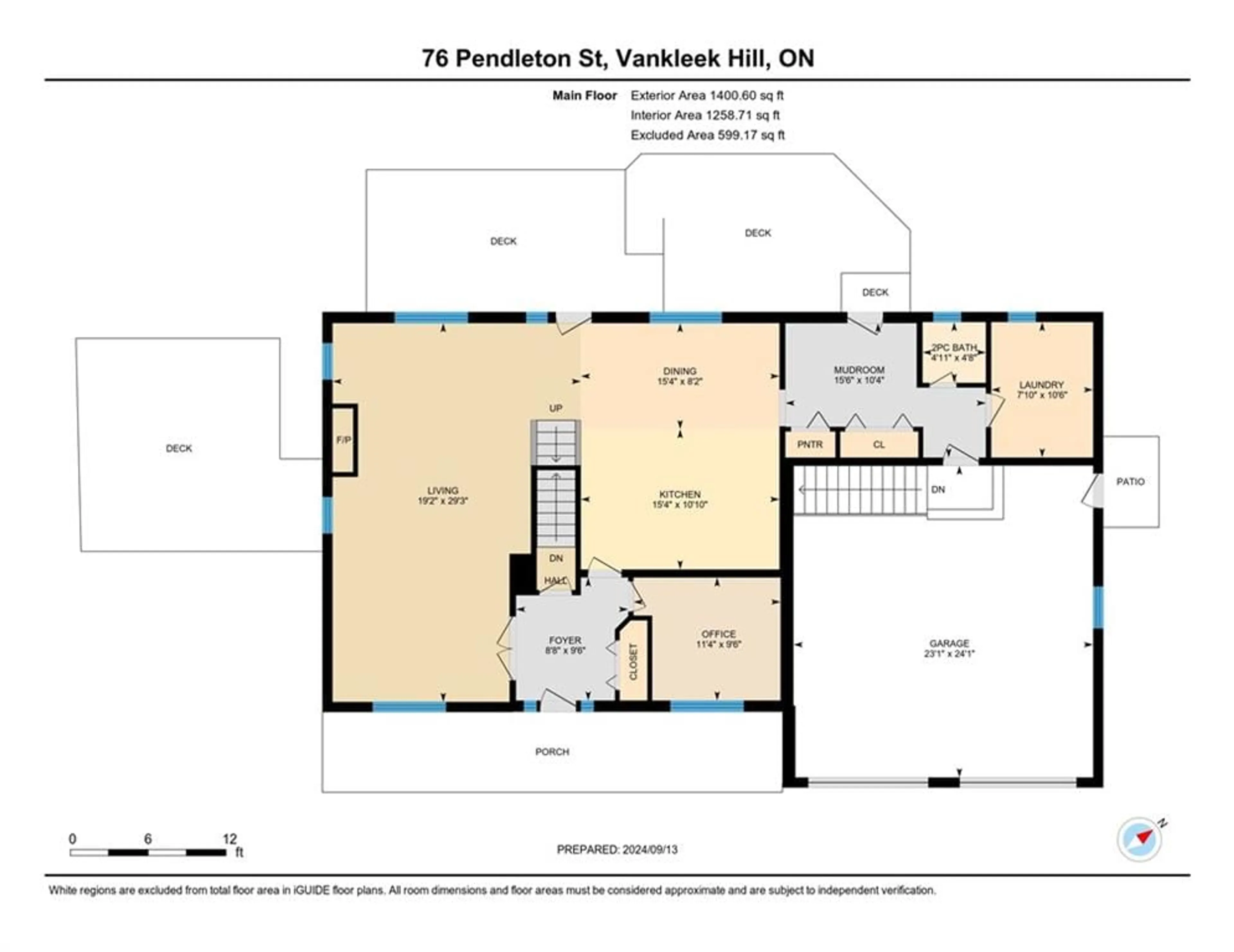 Floor plan for 76 PENDLETON St, Vankleek Hill Ontario K0B 1R0