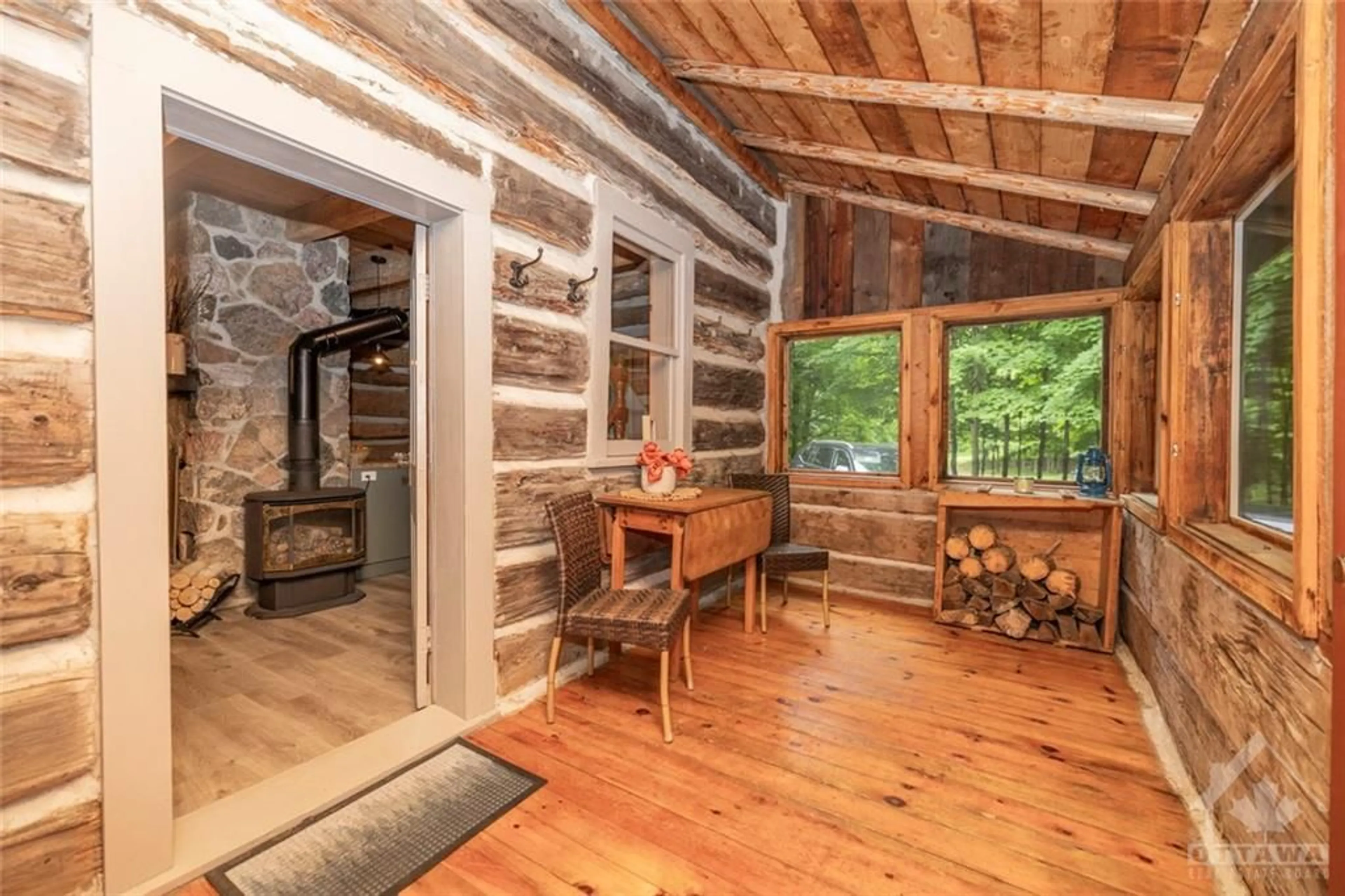 Rustic kitchen, wood floors, cottage for 3283 CONCESSION 2 DALHOUSIE Rd, Lanark Ontario K0G 1K0