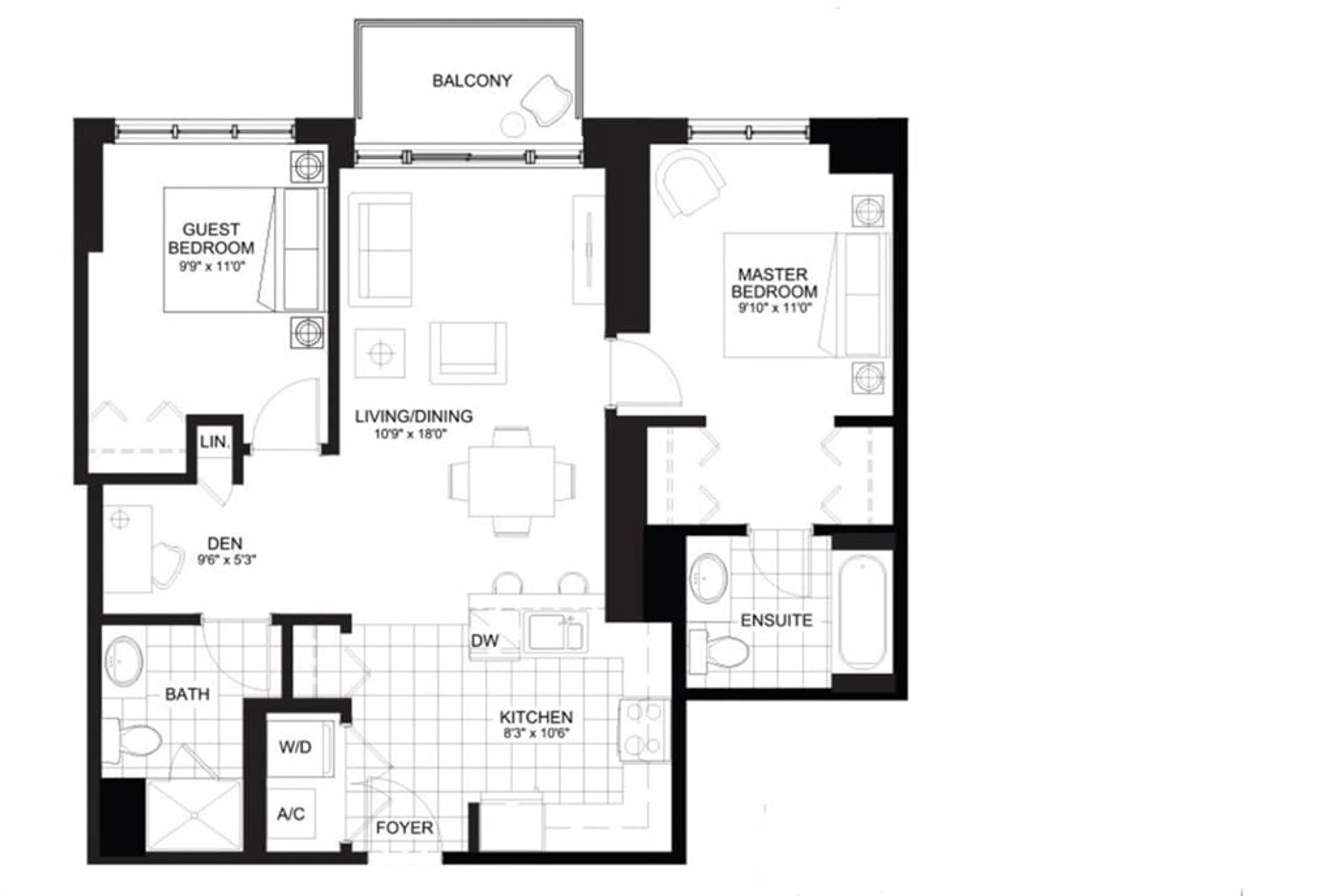 Floor plan for 242 RIDEAU St #802, Ottawa Ontario K1N 0B7