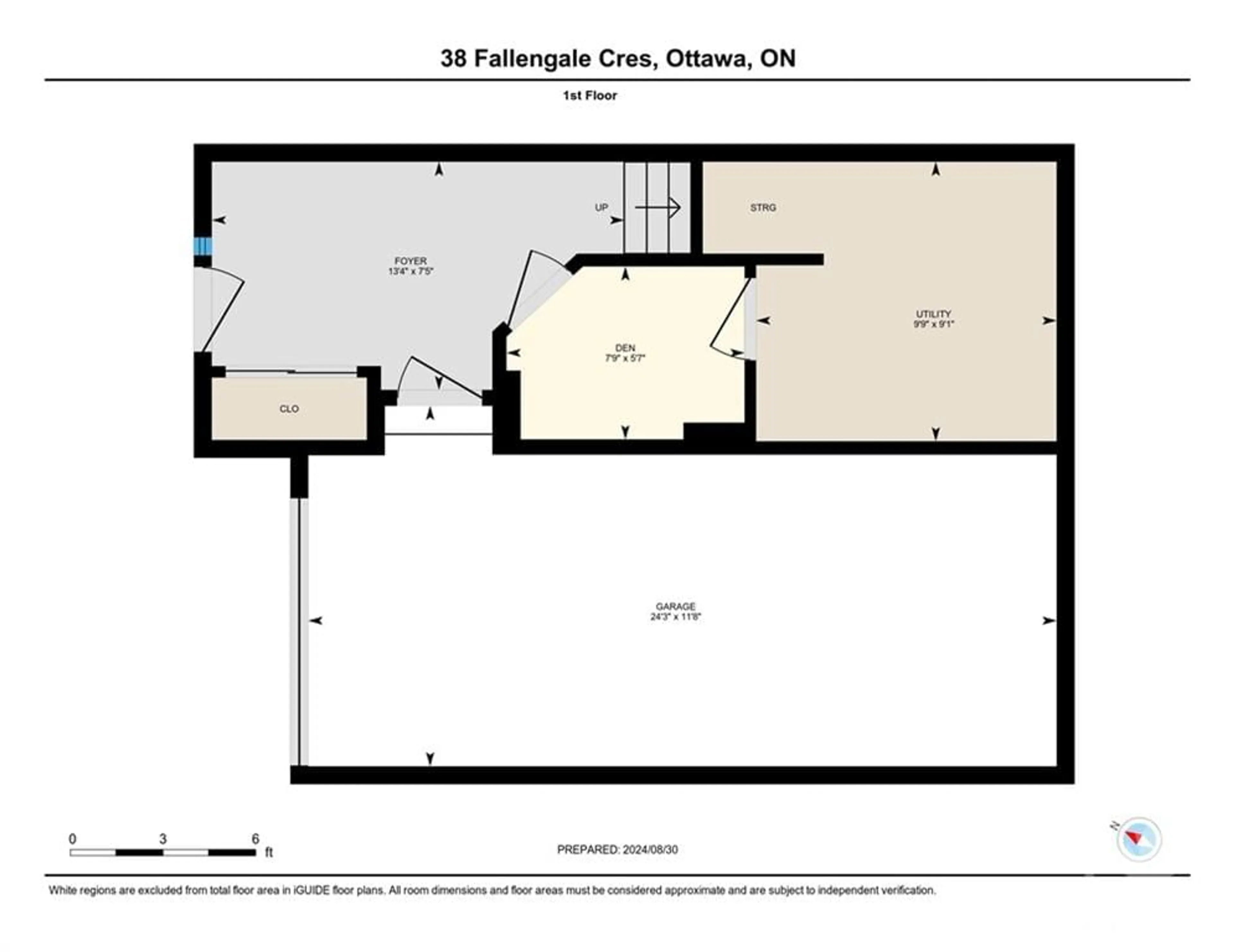 Floor plan for 38 FALLENGALE Cres, Ottawa Ontario K2T 0K9