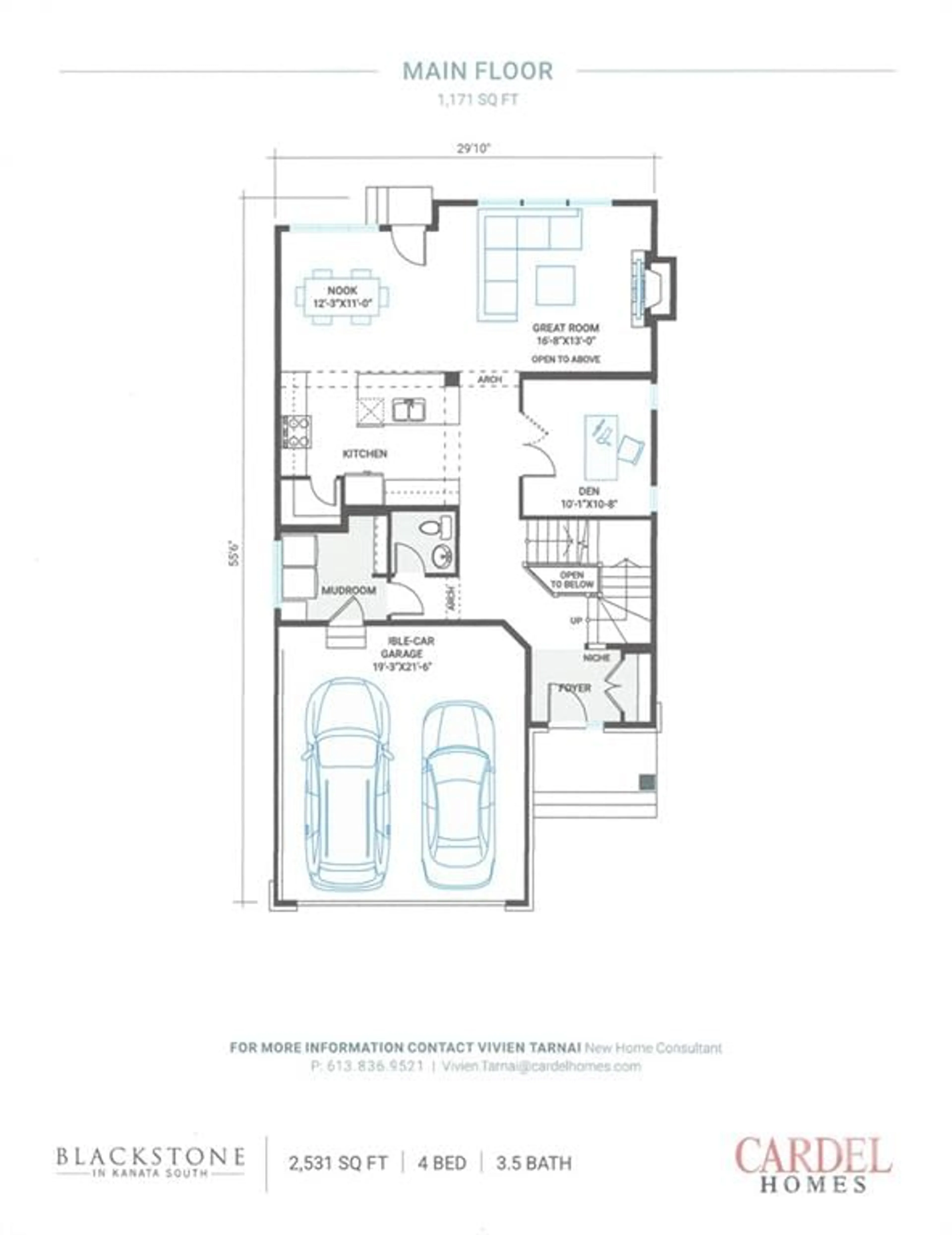 Floor plan for 995 ACOUSTIC Way, Ottawa Ontario K4M 0Y2