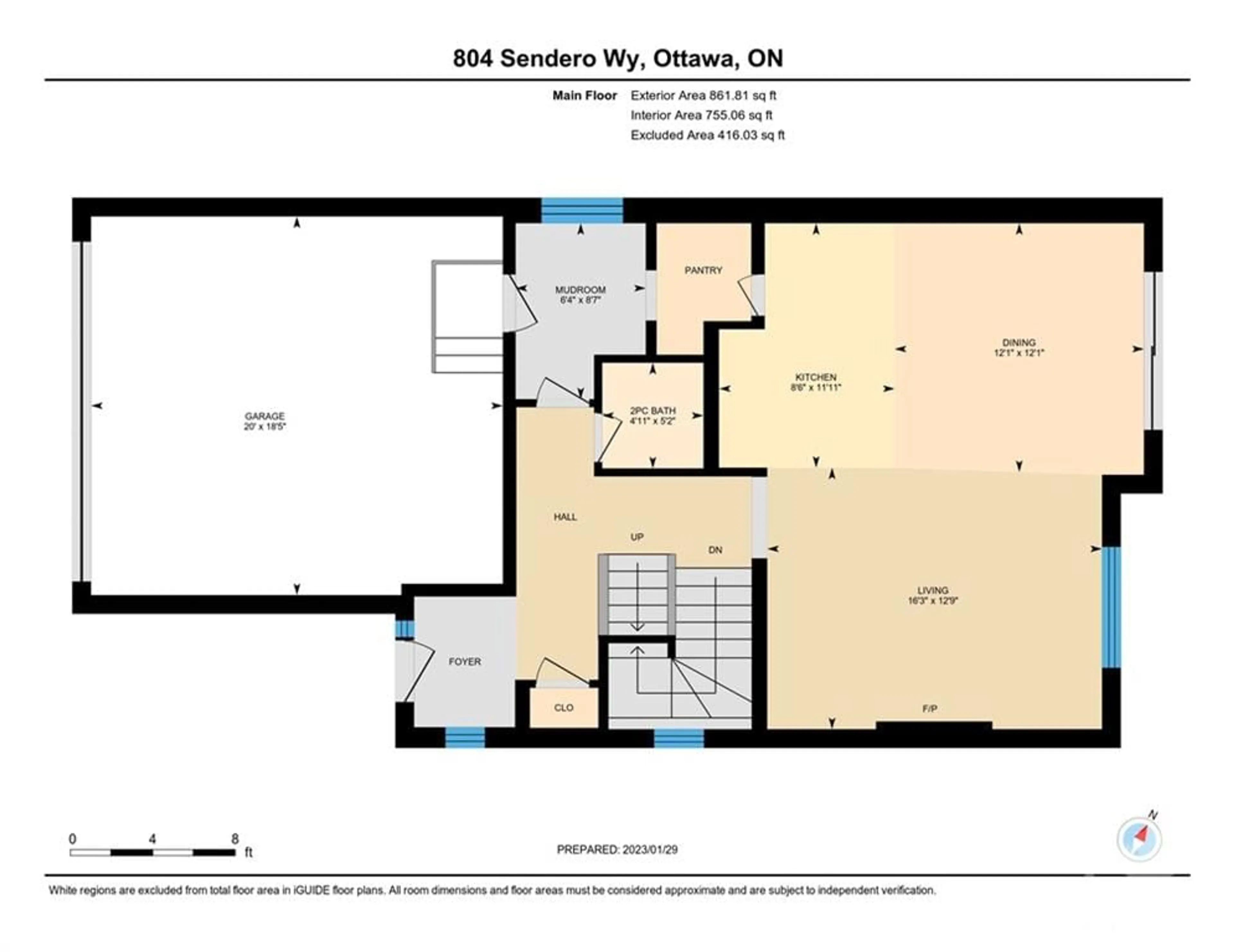 Floor plan for 804 SENDERO Way, Stittsville Ontario K2S 2W8