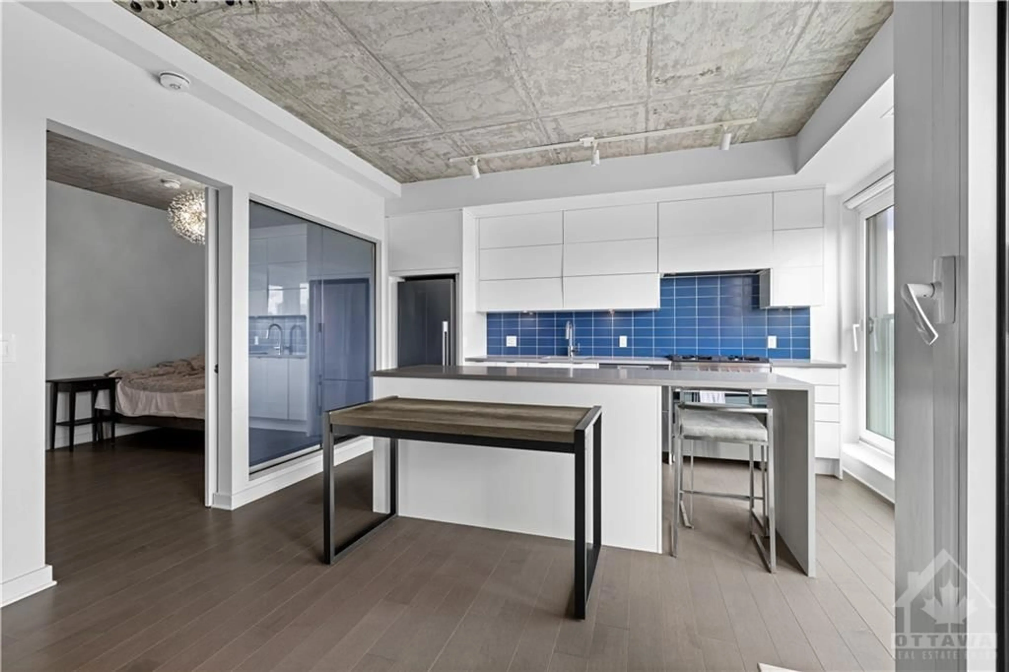 Contemporary kitchen, cement floor, cottage for 135 BARRETTE St #607, Ottawa Ontario K1L 7Z9