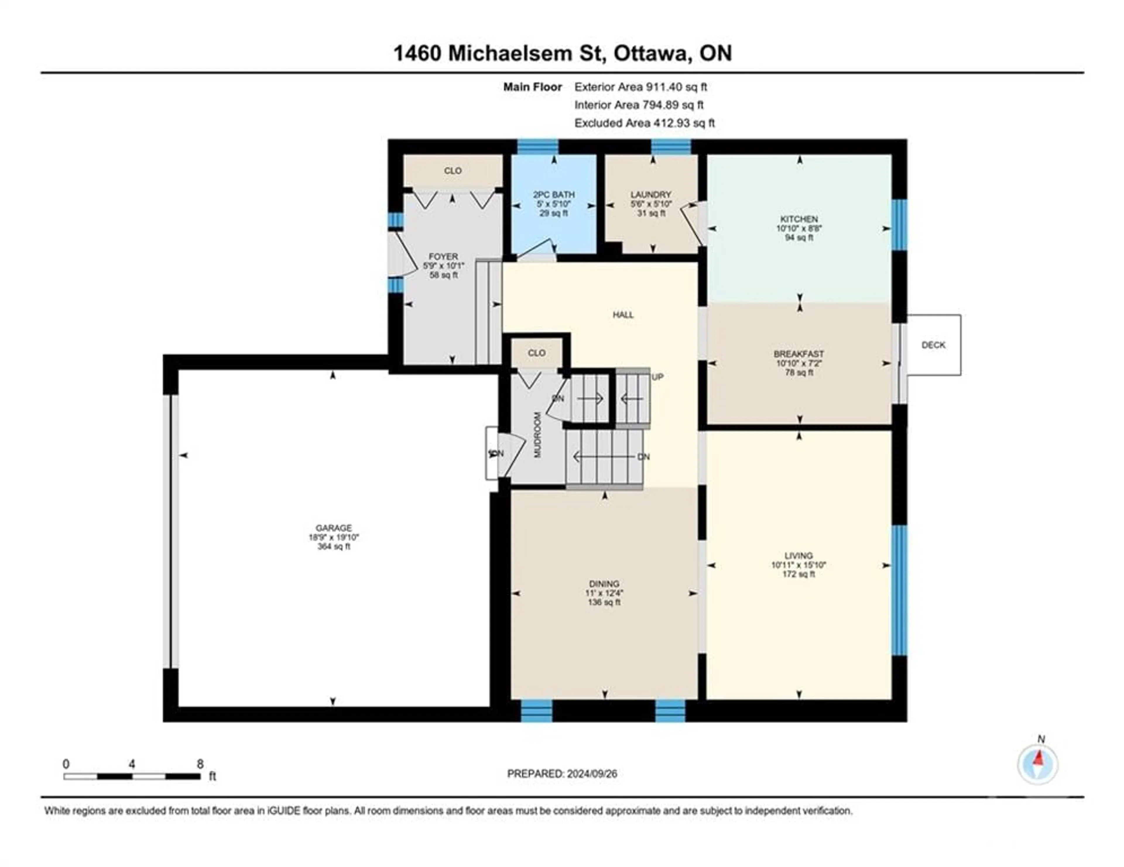 Floor plan for 1460 MICHAELSEM St, Ottawa Ontario K1C 7C3