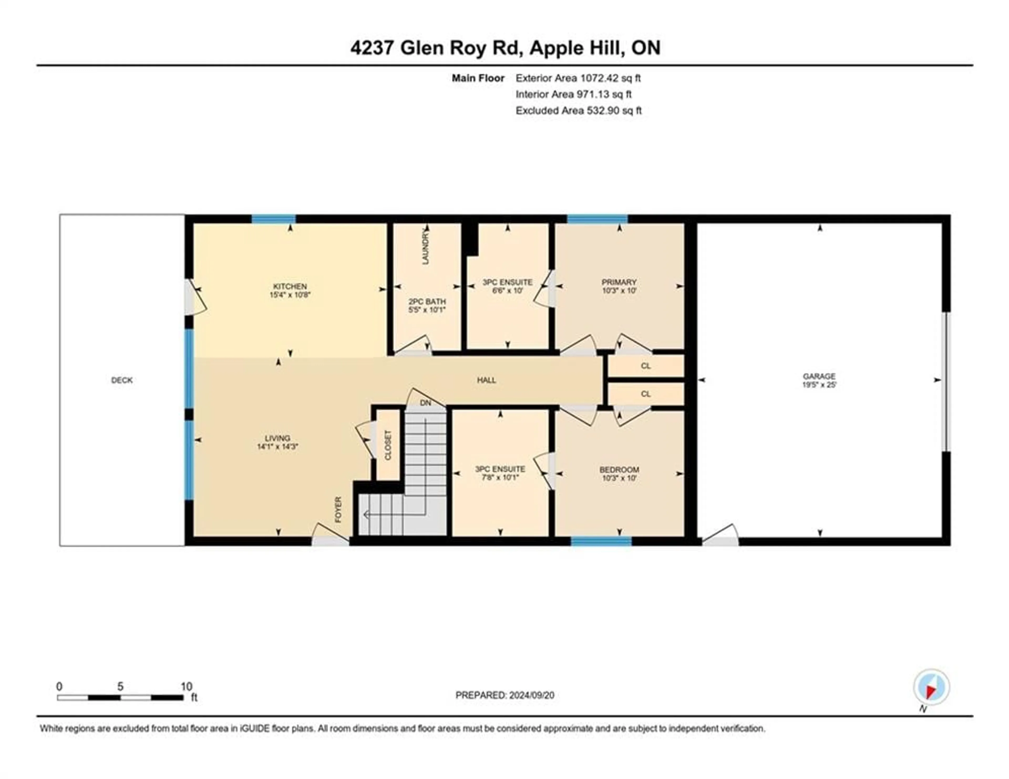 Floor plan for 4235-4237 GLEN ROY Rd, Apple Hill Ontario K0C 1B0