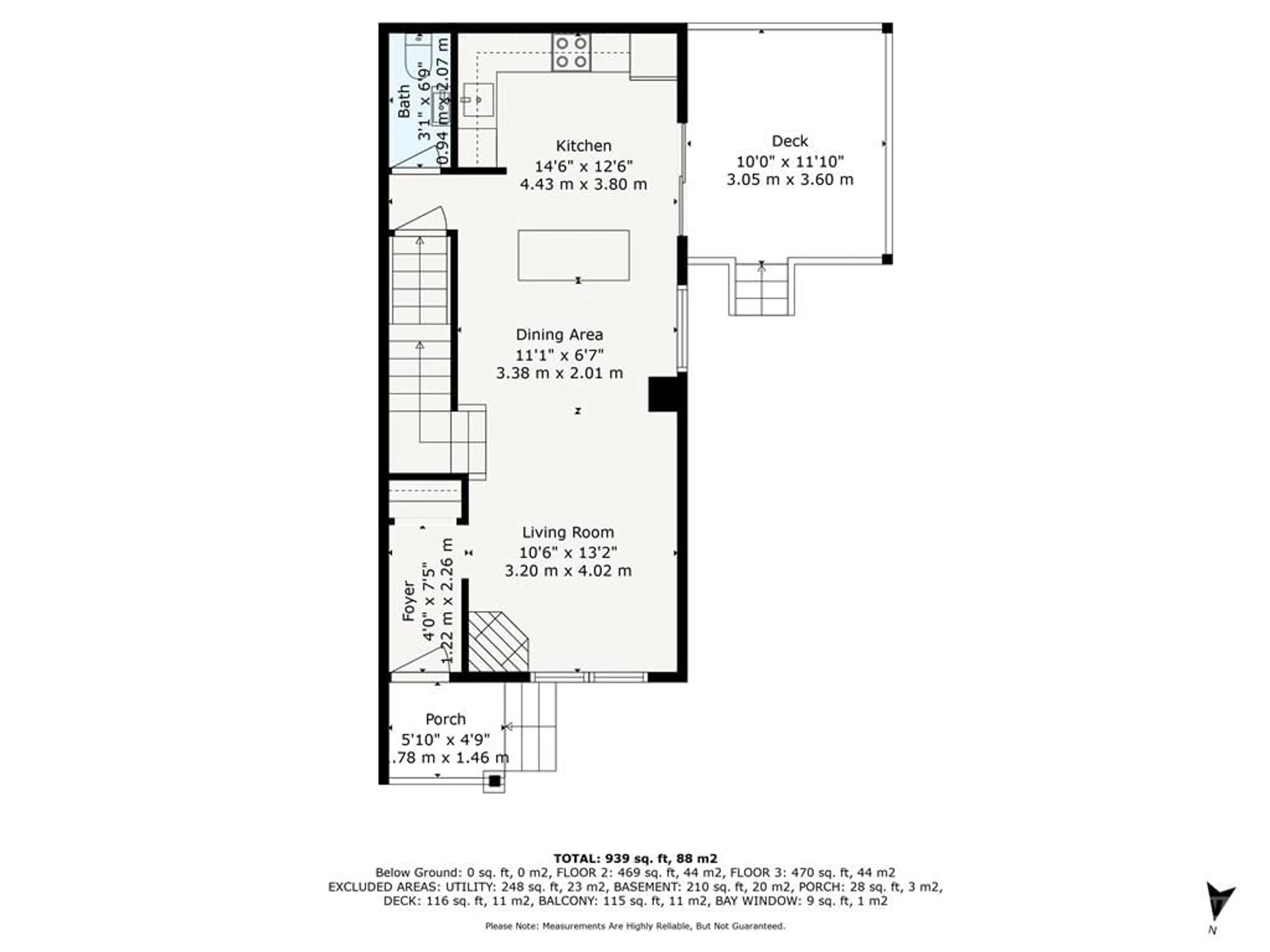 Floor plan for 44 PUTMAN Ave, Ottawa Ontario K1M 1Z3