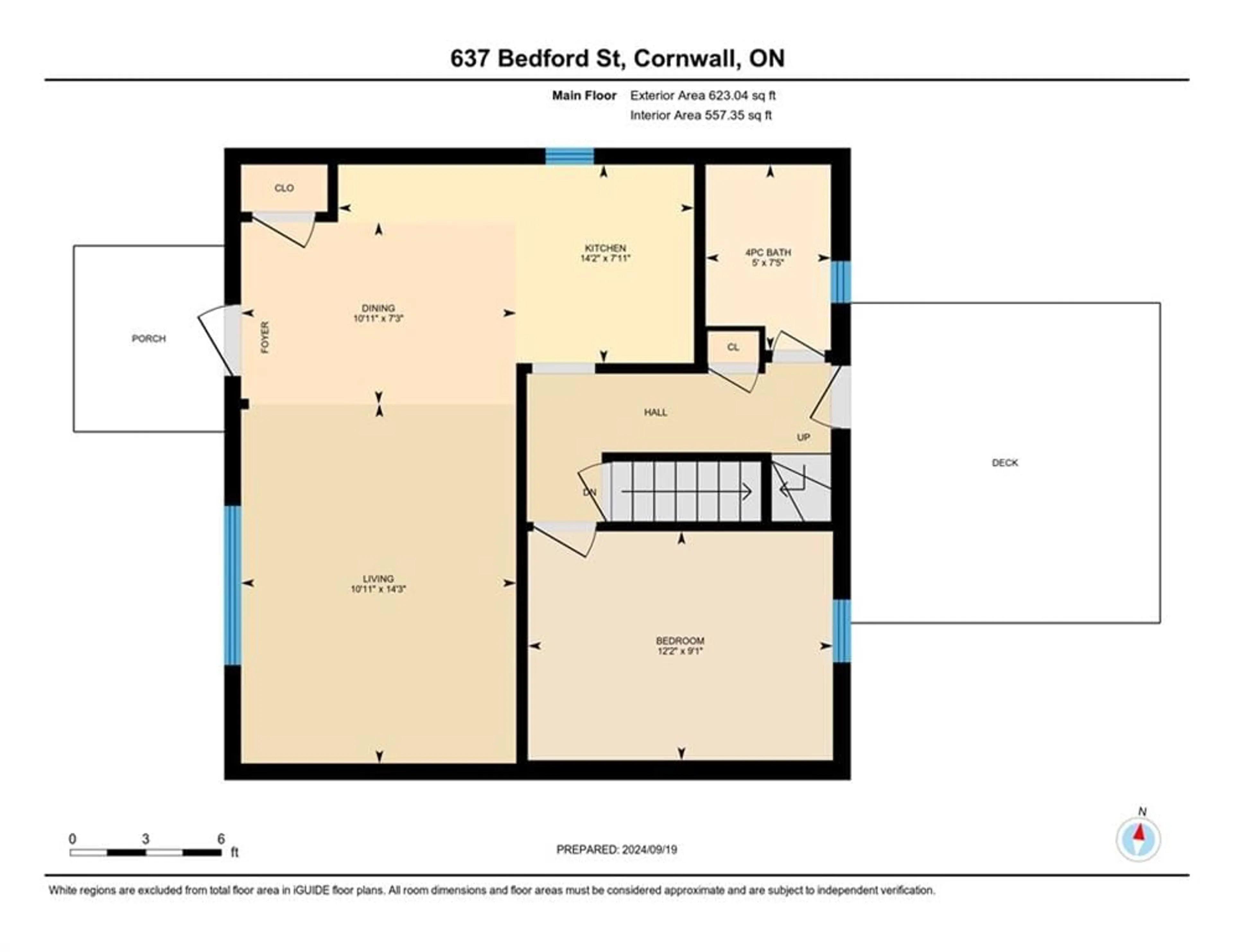 Floor plan for 637 BEDFORD St, Cornwall Ontario K6J 4E2