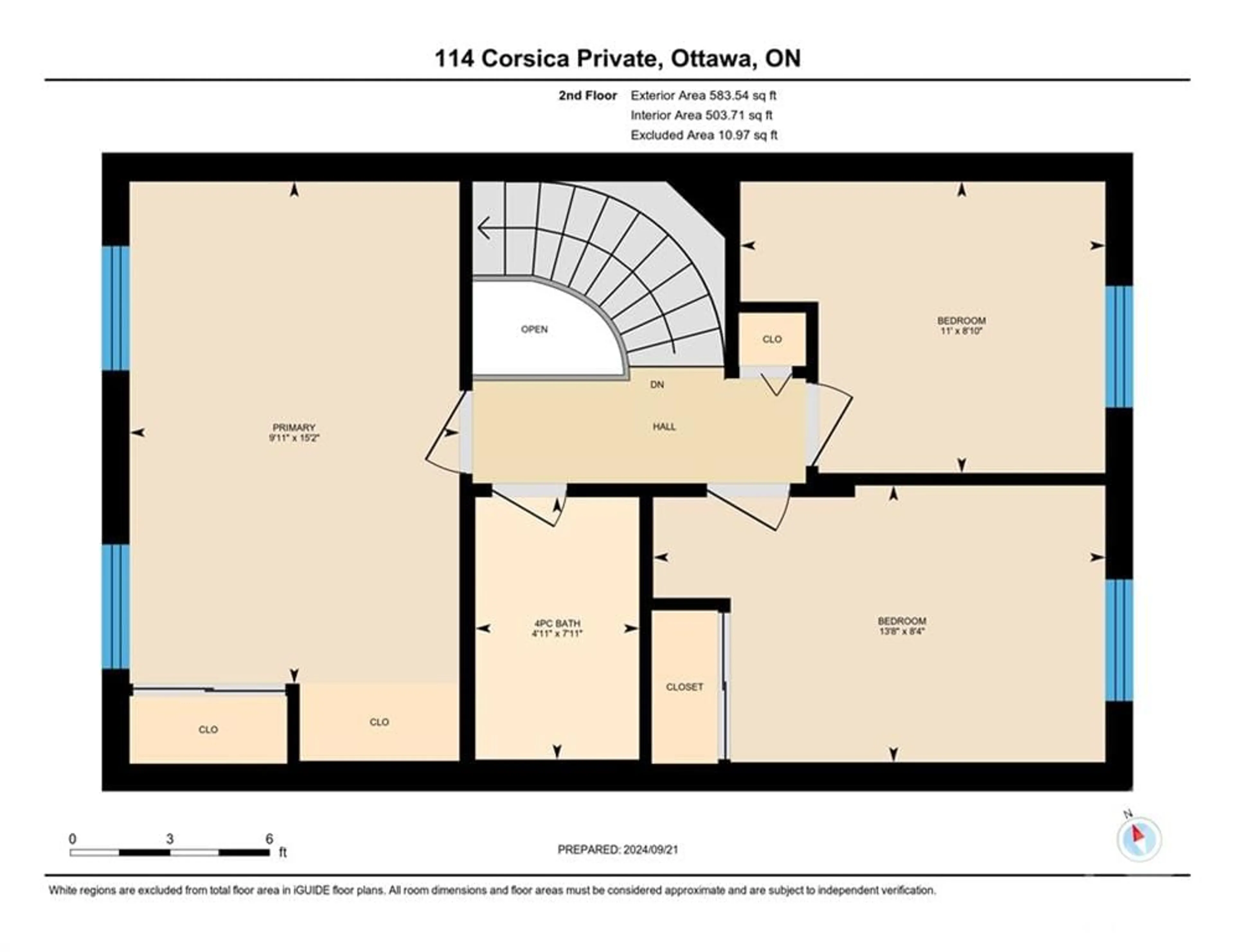 Floor plan for 114 CORSICA Pvt, Ottawa Ontario K1G 5Y1