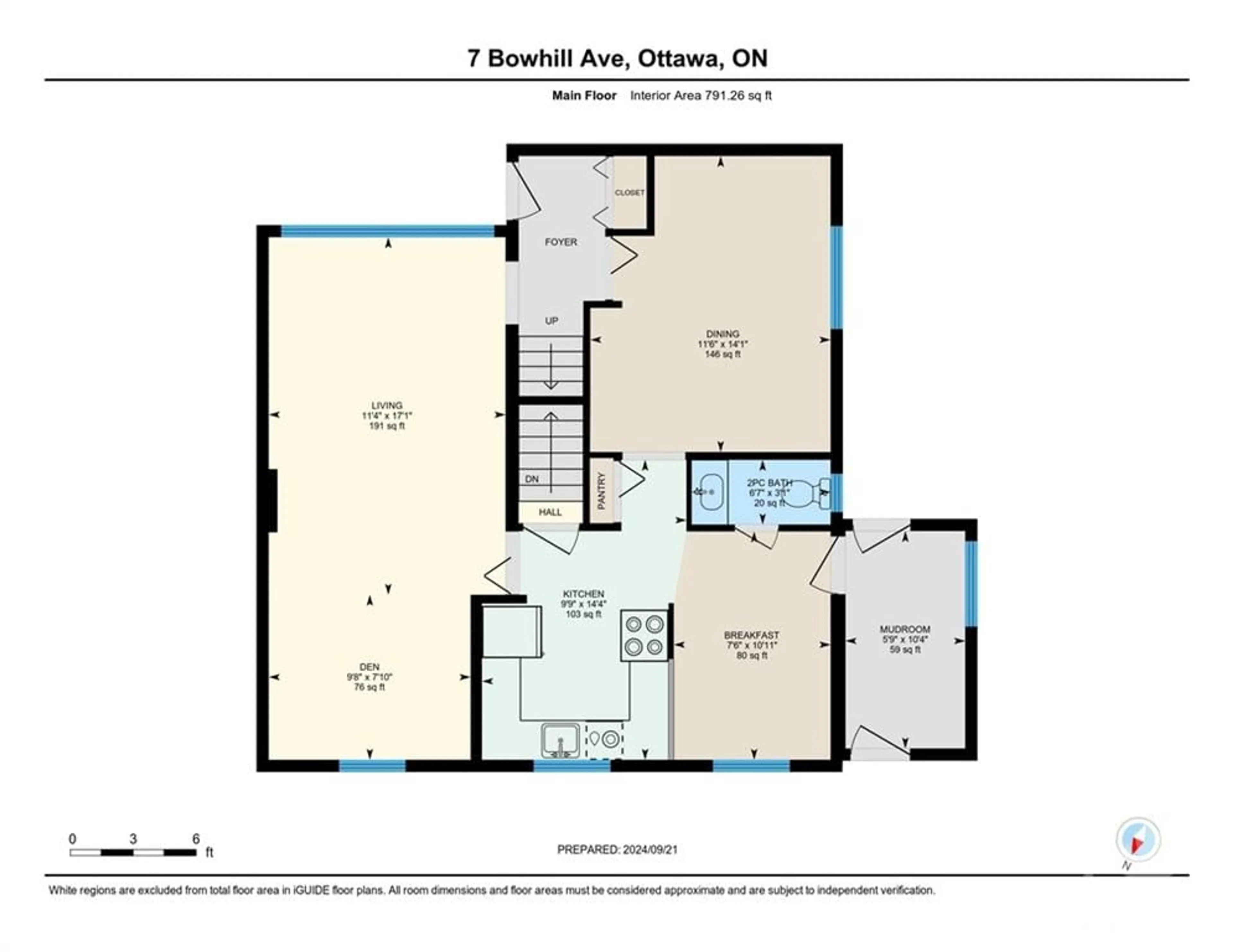 Floor plan for 7 BOWHILL Ave, Ottawa Ontario K2E 6S6