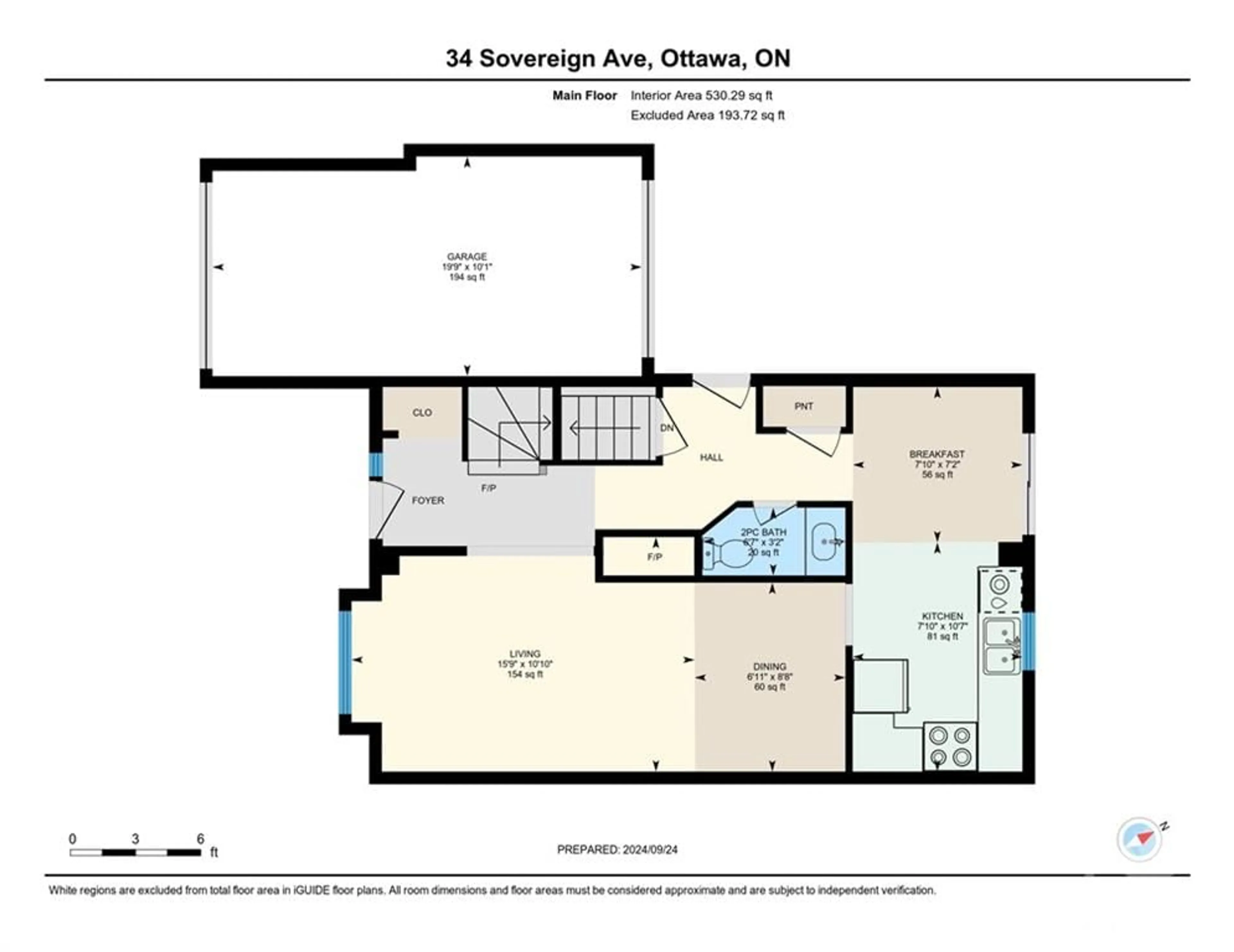 Floor plan for 34 SOVEREIGN Ave, Ottawa Ontario K2G 4W7