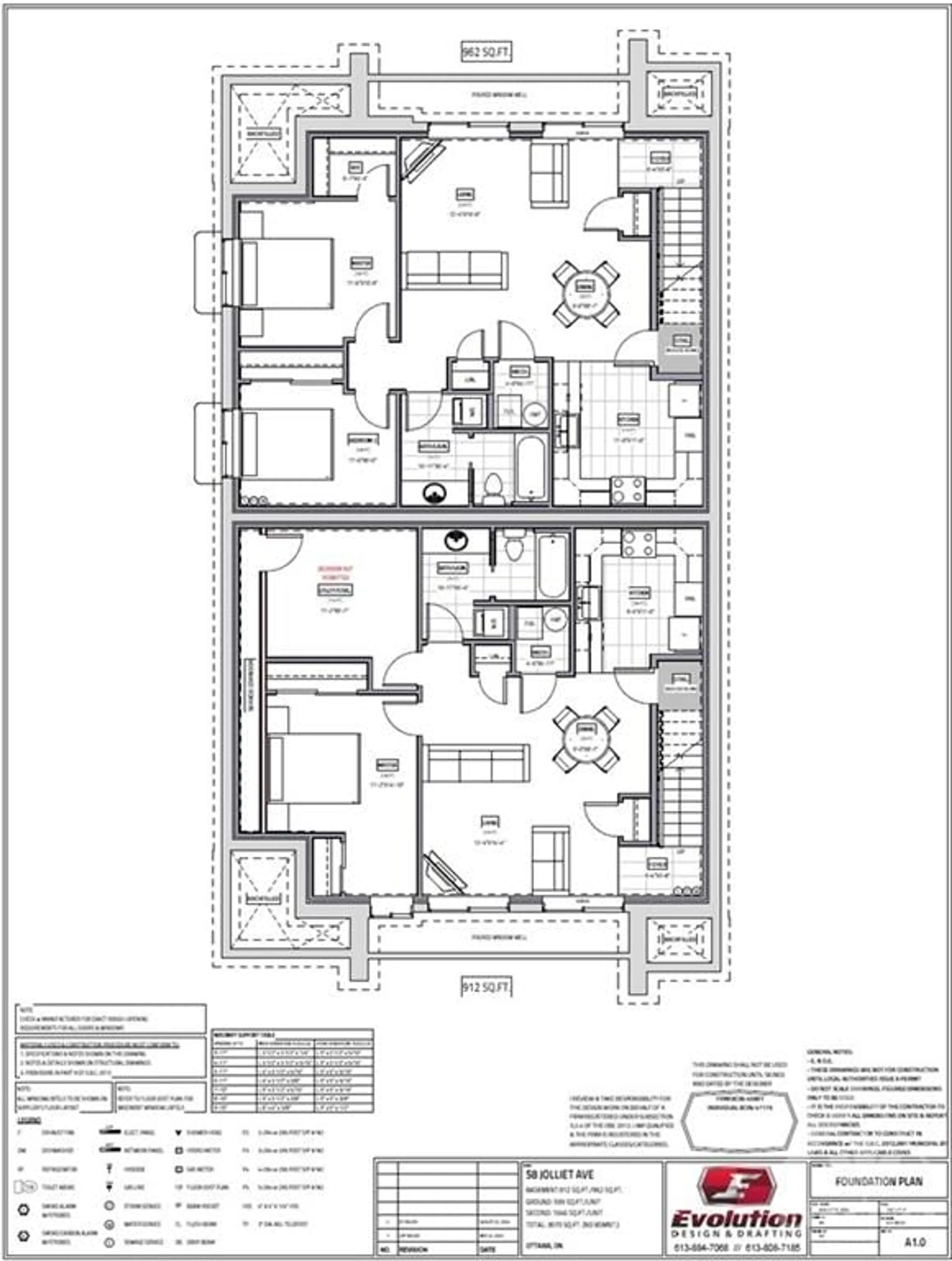 Floor plan for 58 JOLLIET Ave, Ottawa Ontario K1L 5H2