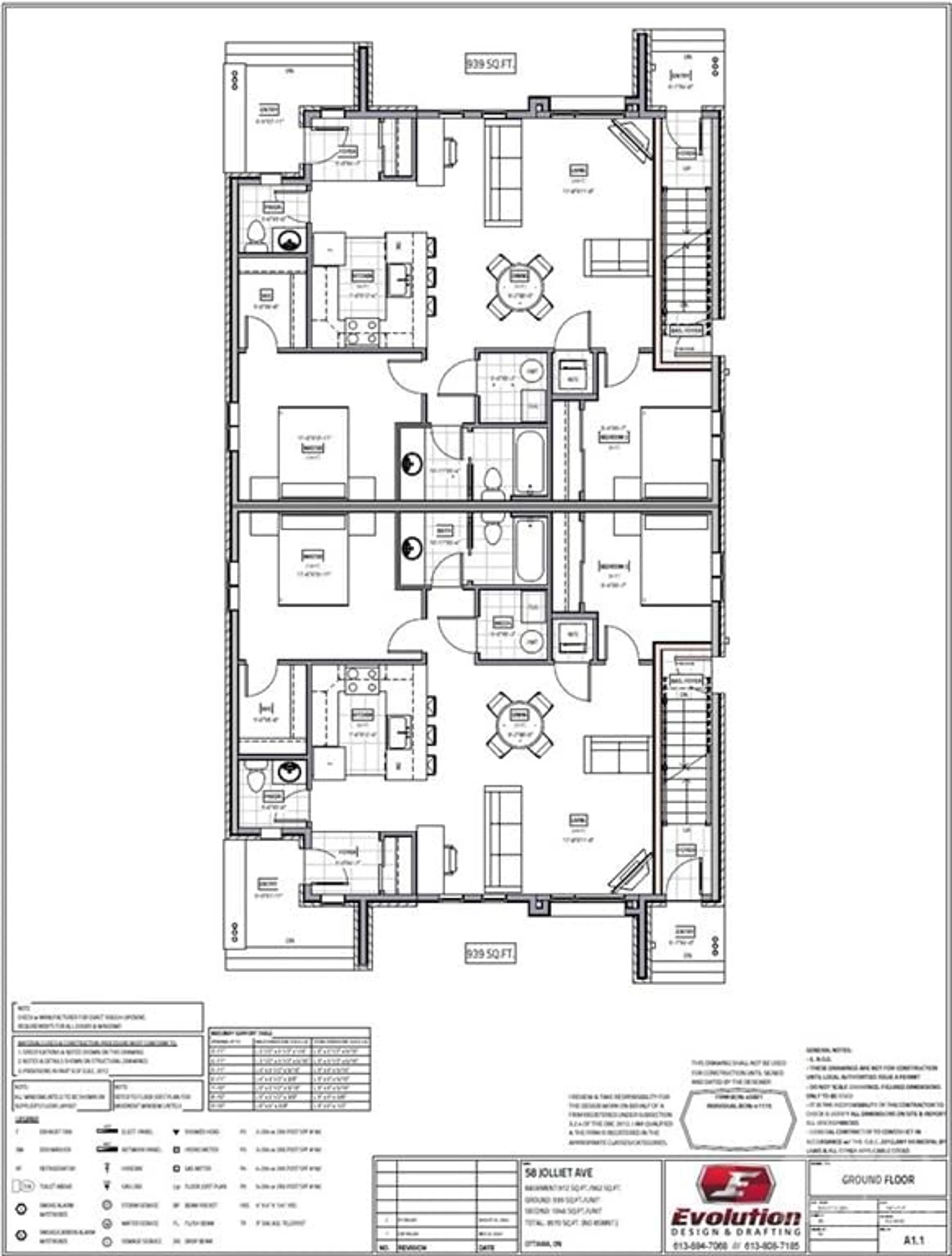 Floor plan for 58 JOLLIET Ave, Ottawa Ontario K1L 5H2