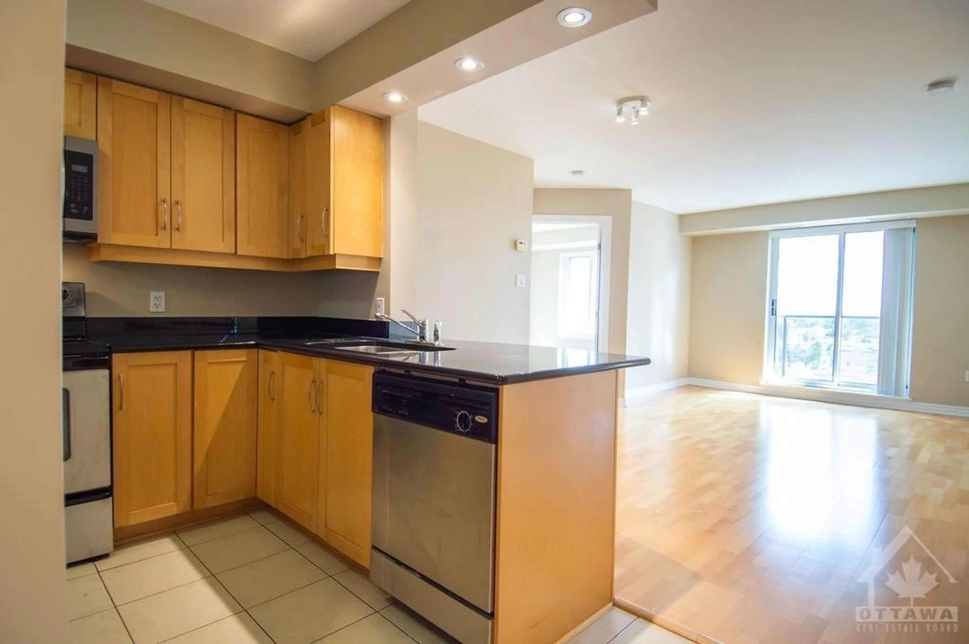 Standard kitchen, wood floors for 314 CENTRAL PARK Dr #811, Ottawa Ontario K2C 4G4