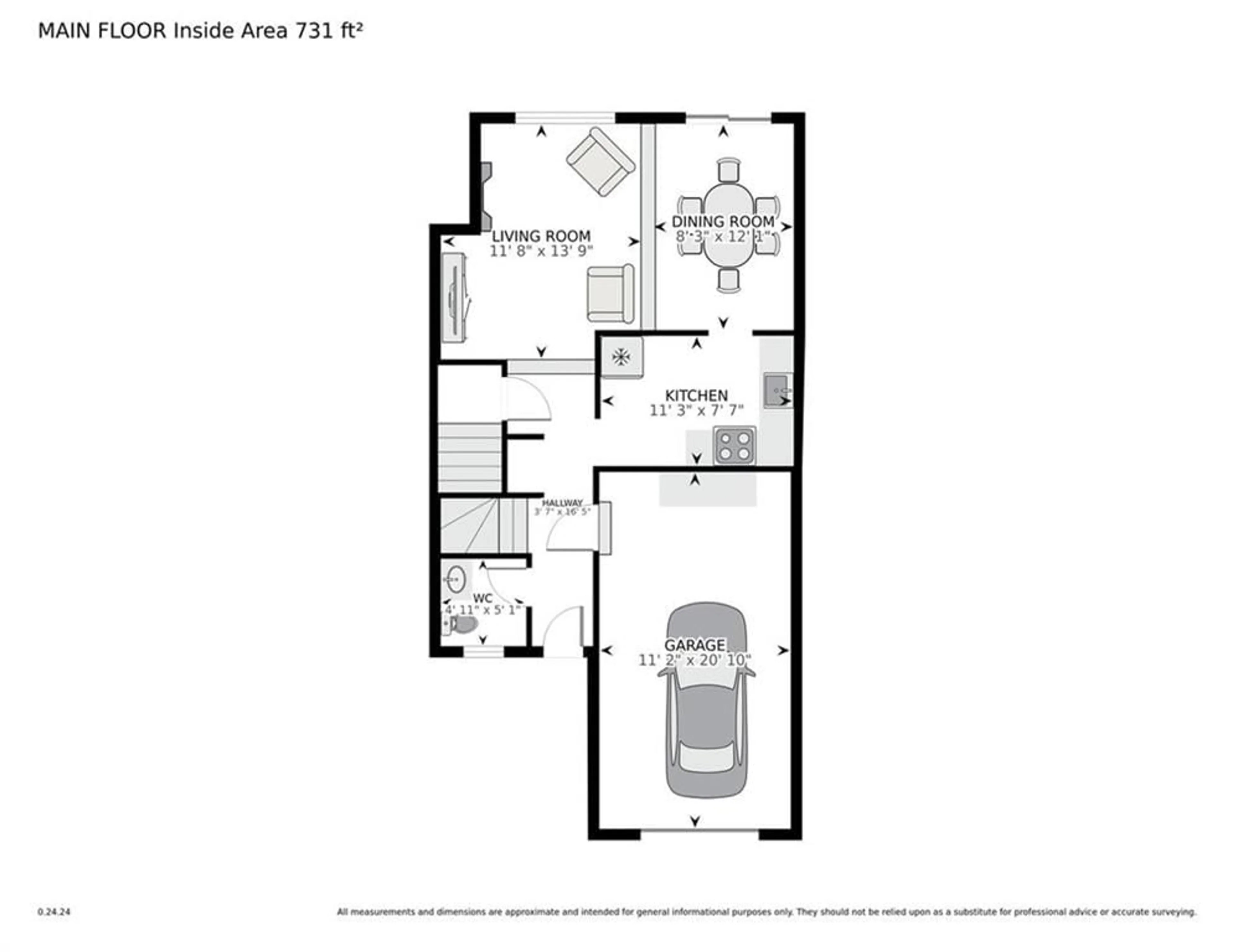 Floor plan for 27 ALDERSHOT Ave #4, Brockville Ontario K6V 2P7