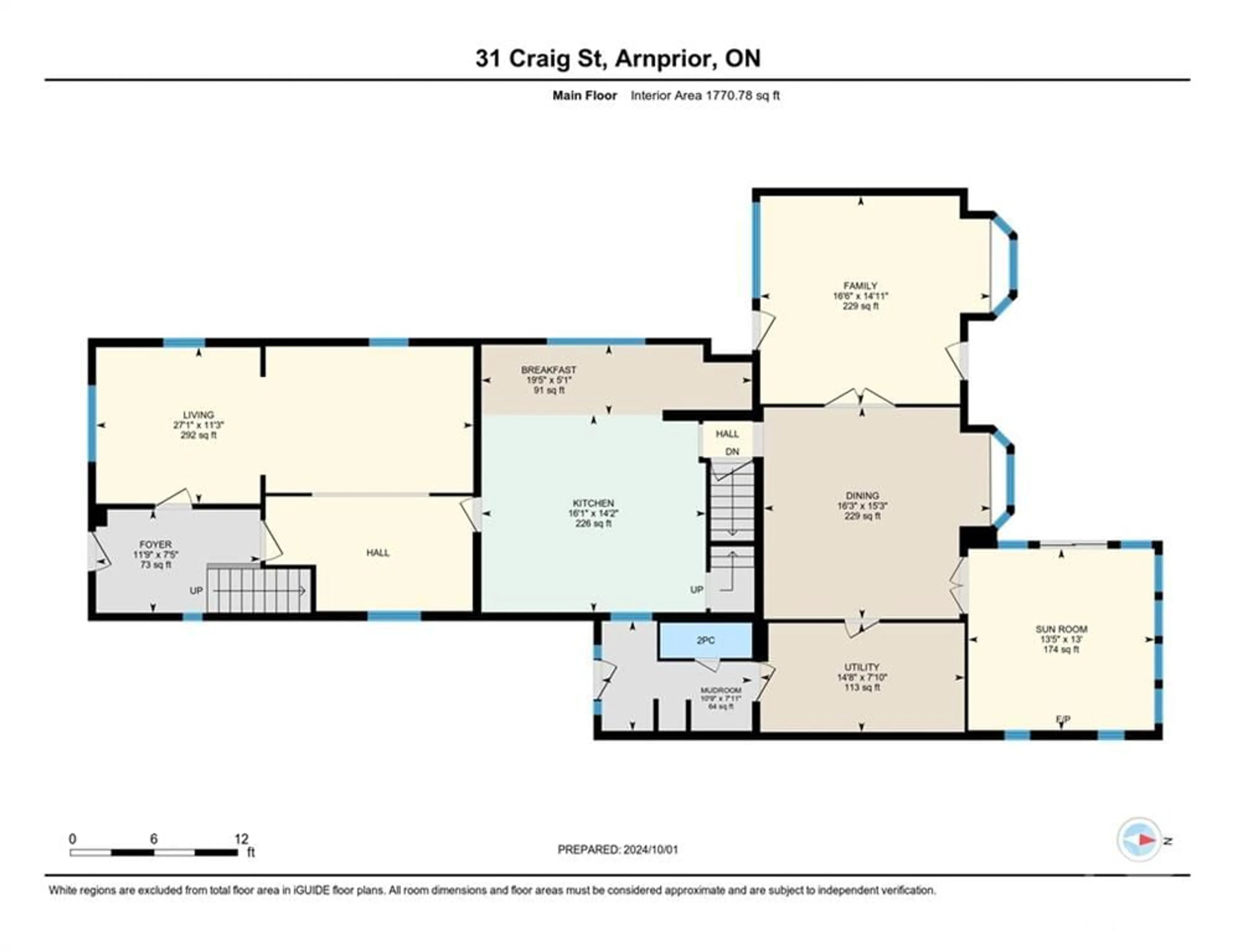 Floor plan for 31 CRAIG St, Arnprior Ontario K7S 2V8