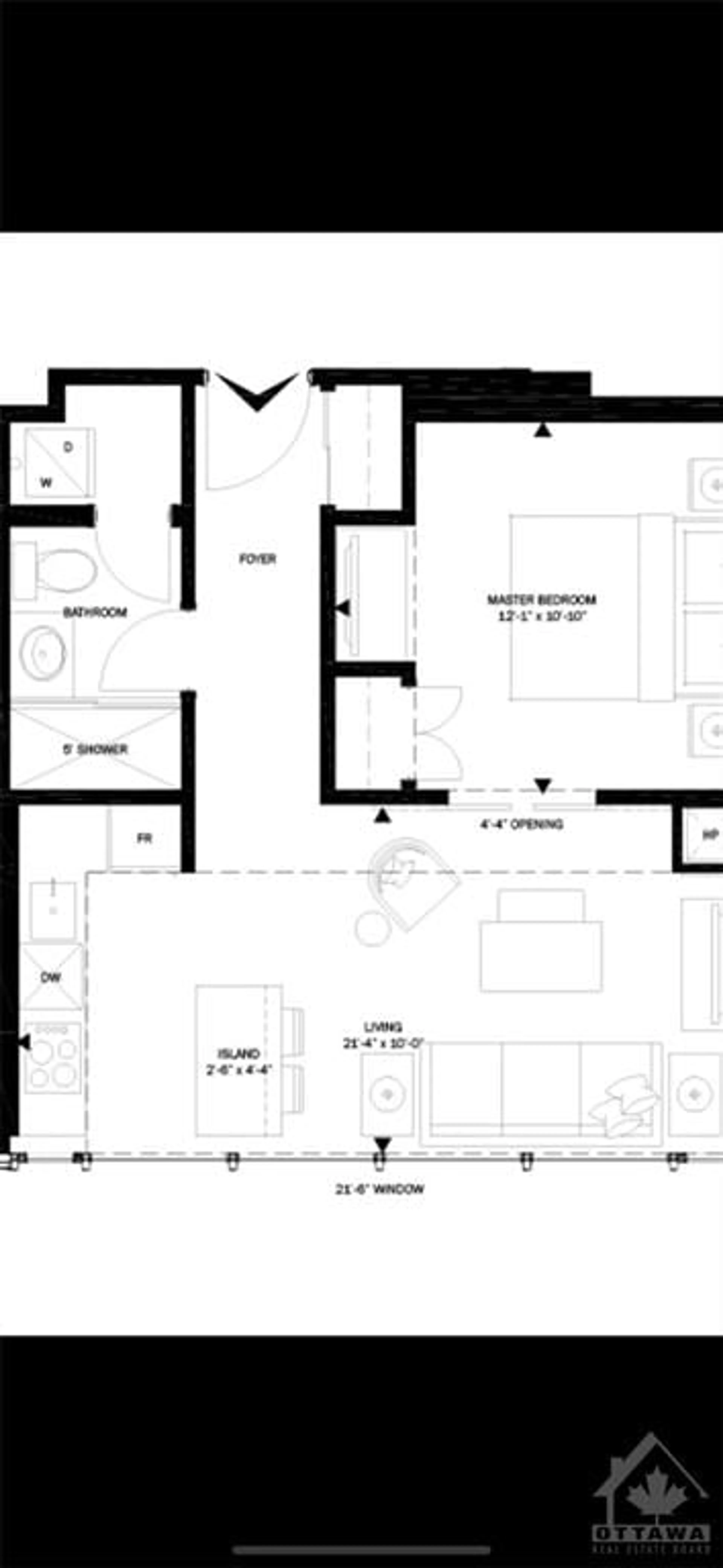 Floor plan for 201 PARKDALE Ave #1504, Ottawa Ontario K1Y 1Y8