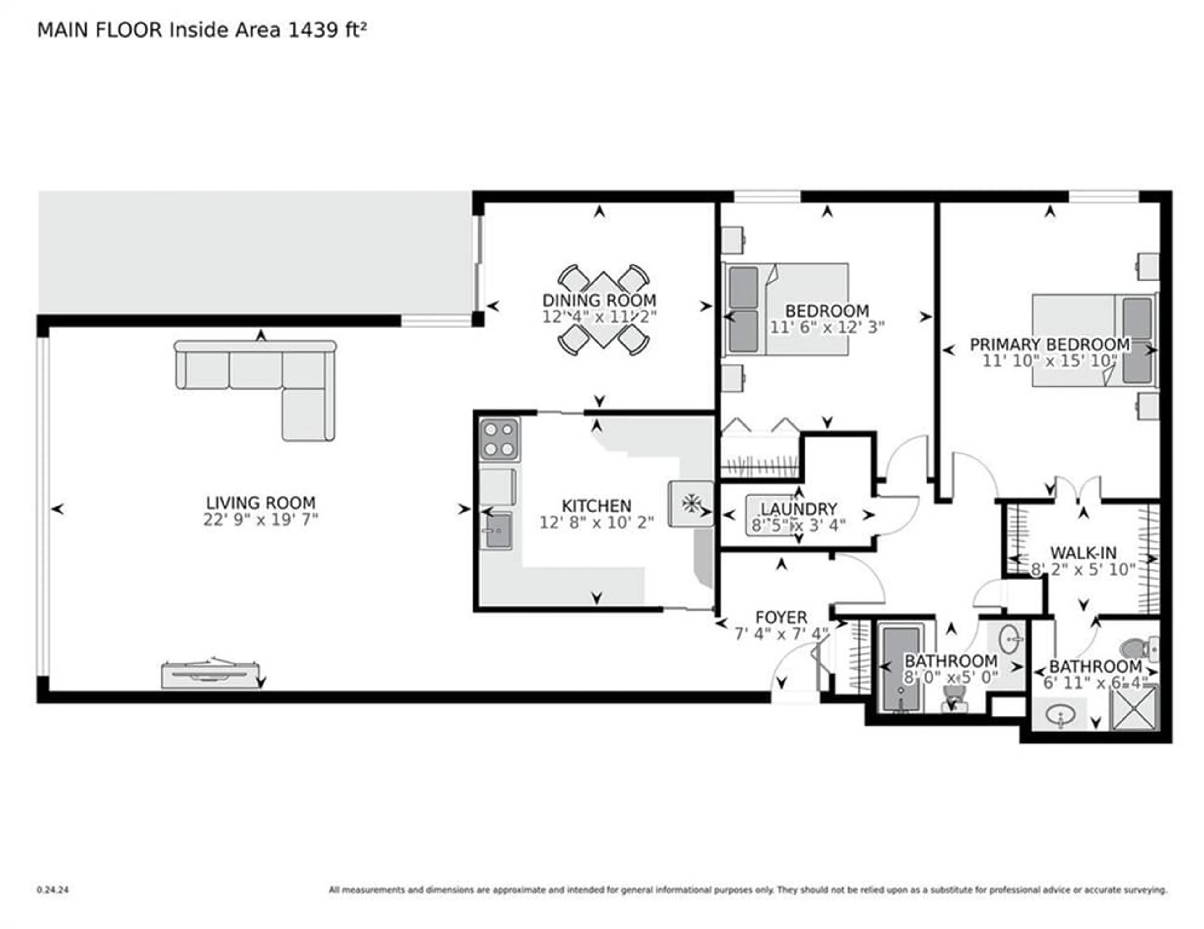 Floor plan for 55 WATER St #709, Brockville Ontario K6V 1A3