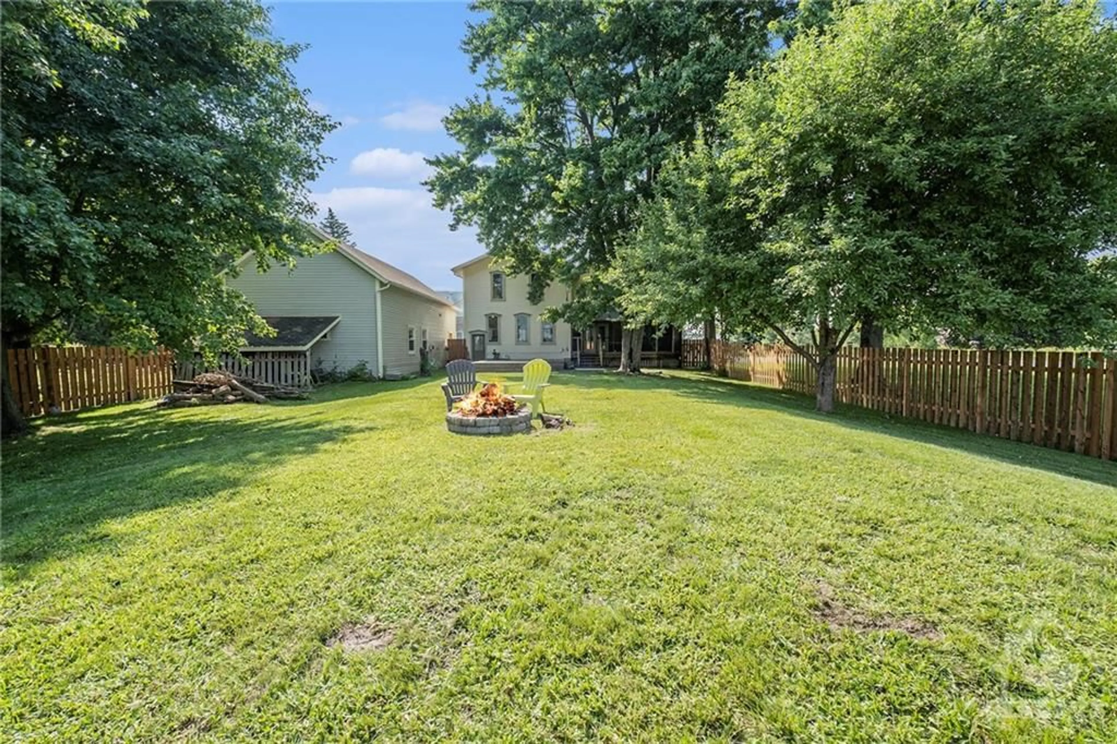 Patio, the fenced backyard for 11520 QUEEN St, Inkerman Ontario K0E 1J0