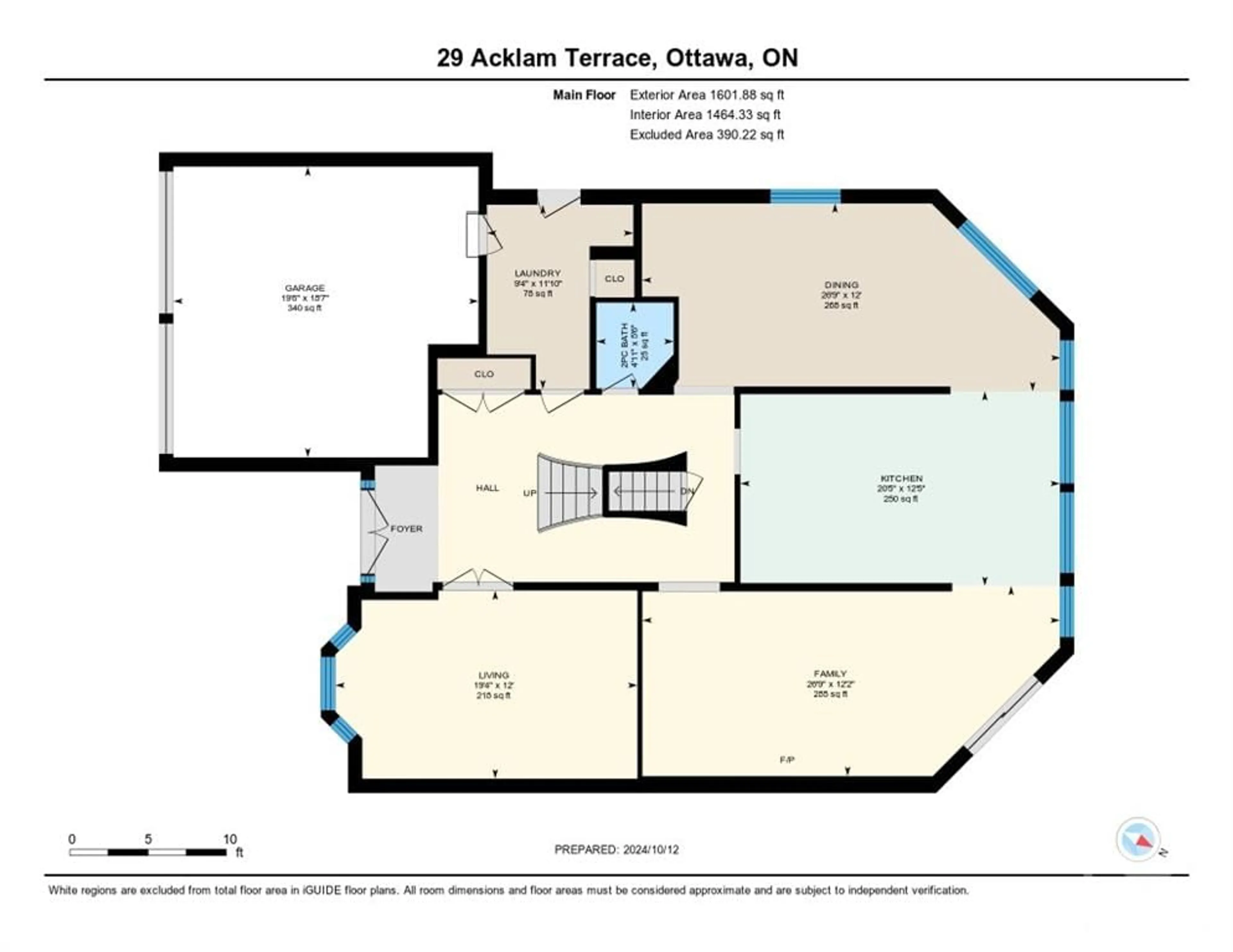 Floor plan for 29 ACKLAM Terr, Ottawa Ontario K2K 2H6