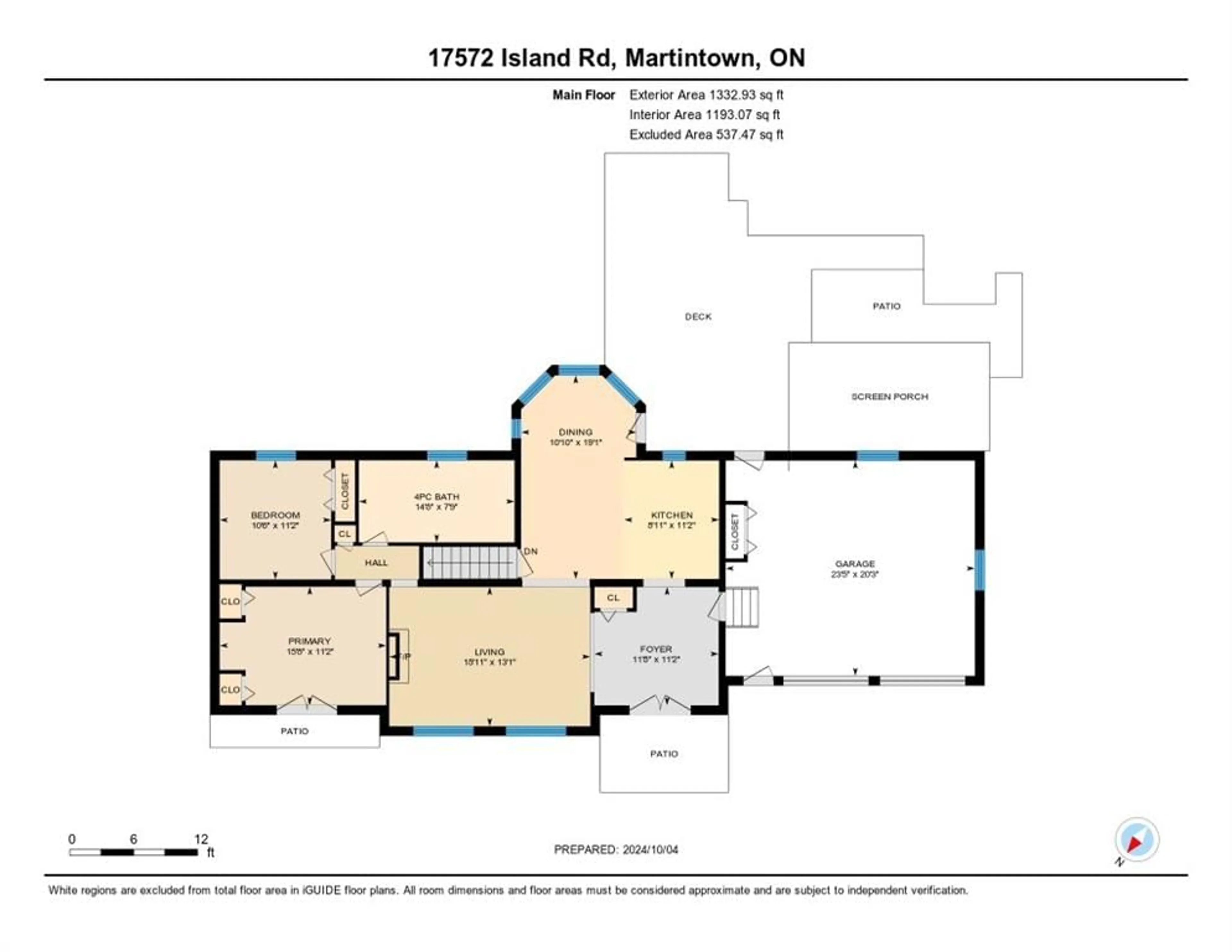 Floor plan for 17572 ISLAND Rd, Martintown Ontario K0C 1S0