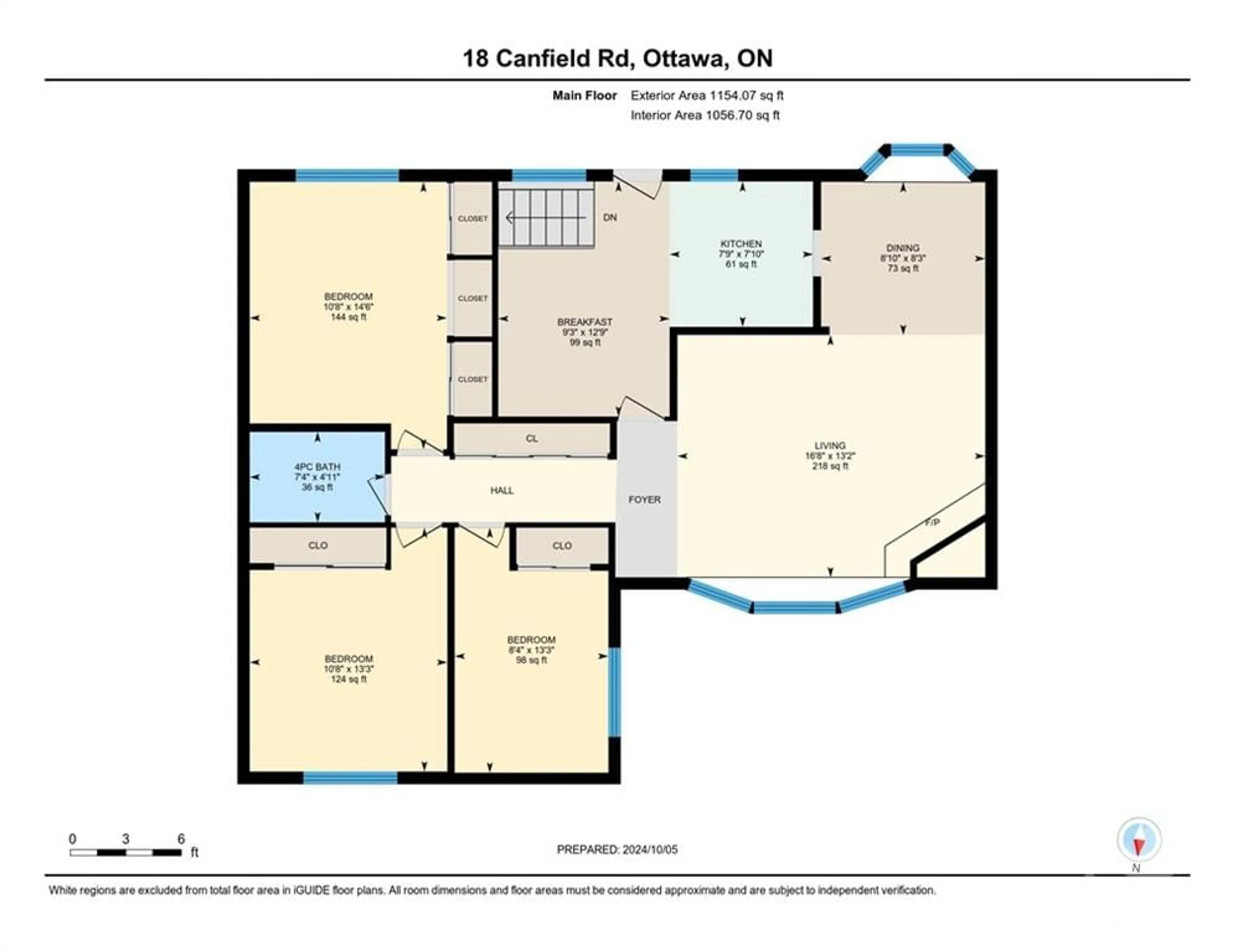 Floor plan for 18 CANFIELD Rd, Ottawa Ontario K2H 5T1