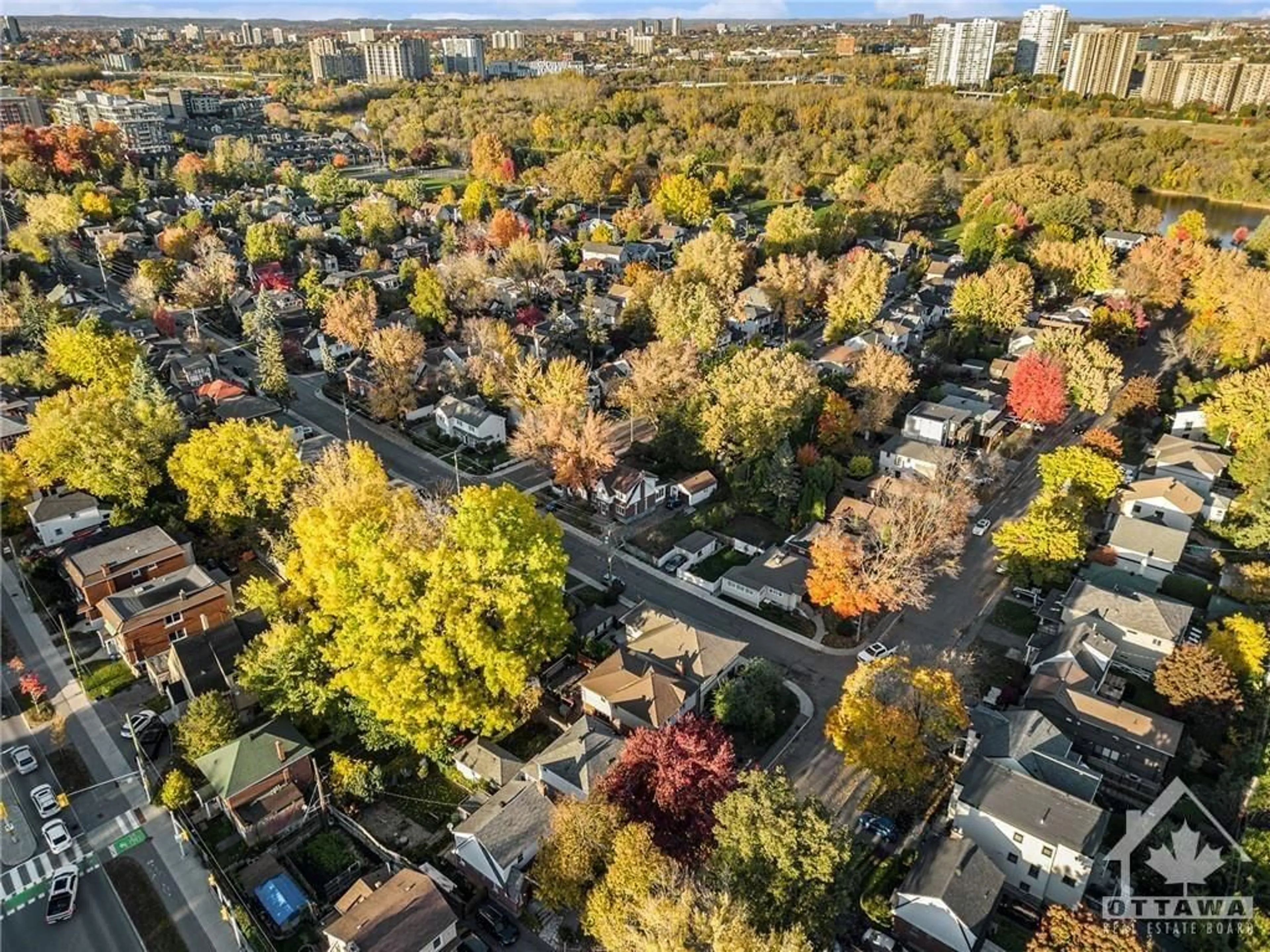 A pic from exterior of the house or condo, the view of city buildings for 97 MARLOWE Cres, Ottawa Ontario K1S 1H9