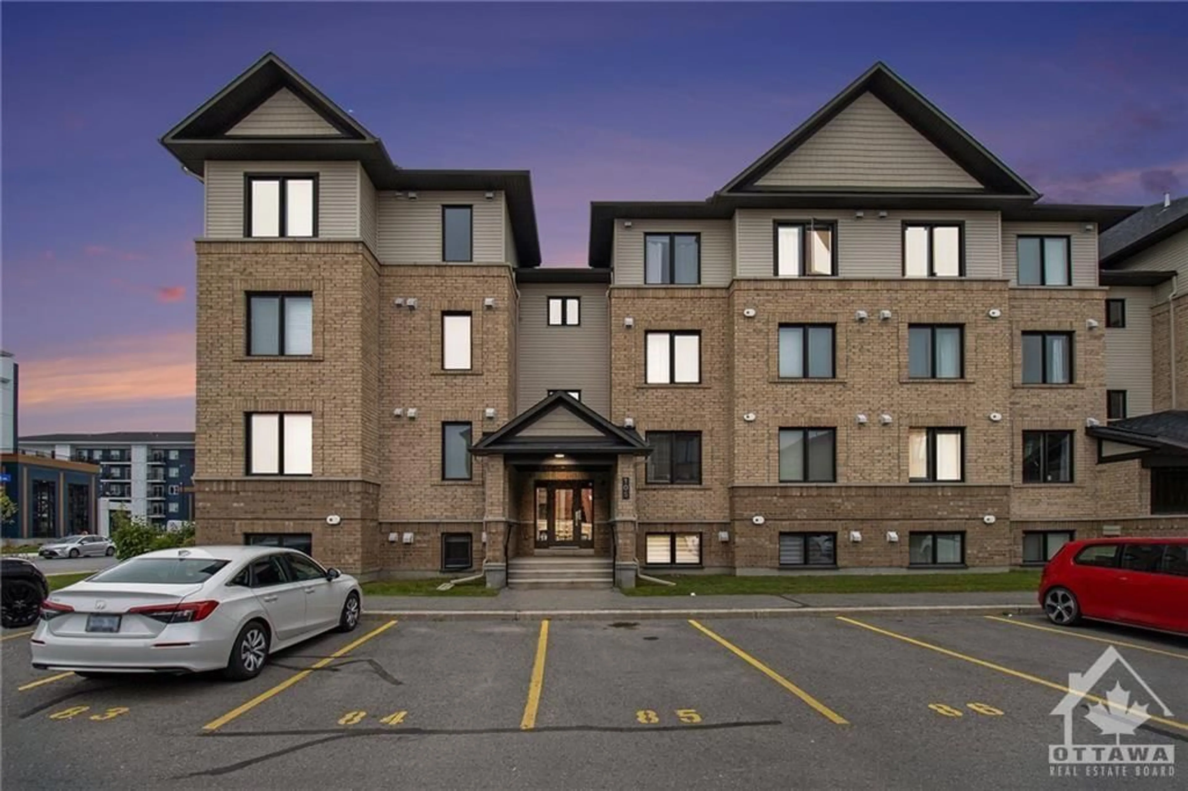 A pic from exterior of the house or condo, the front or back of building for 105 BLUESTONE Pvt #1, Orleans Ontario K4A 0M5