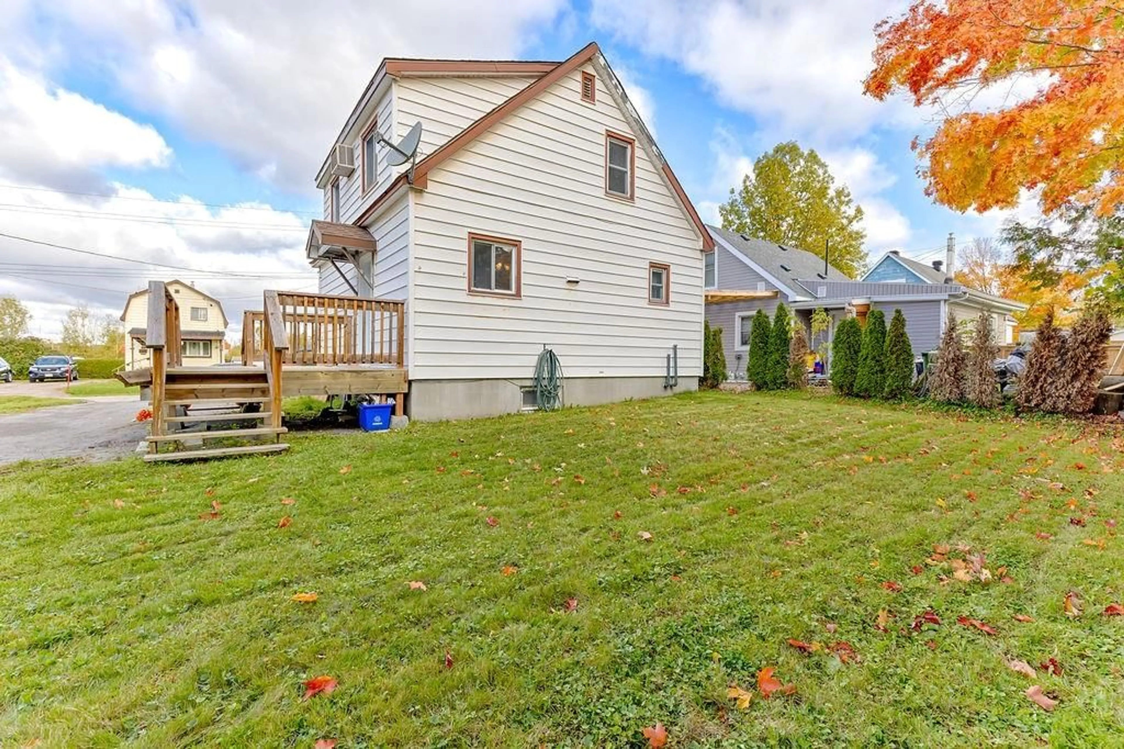 Frontside or backside of a home, the fenced backyard for 601 ALMIRA St, Pembroke Ontario K8A 4A1