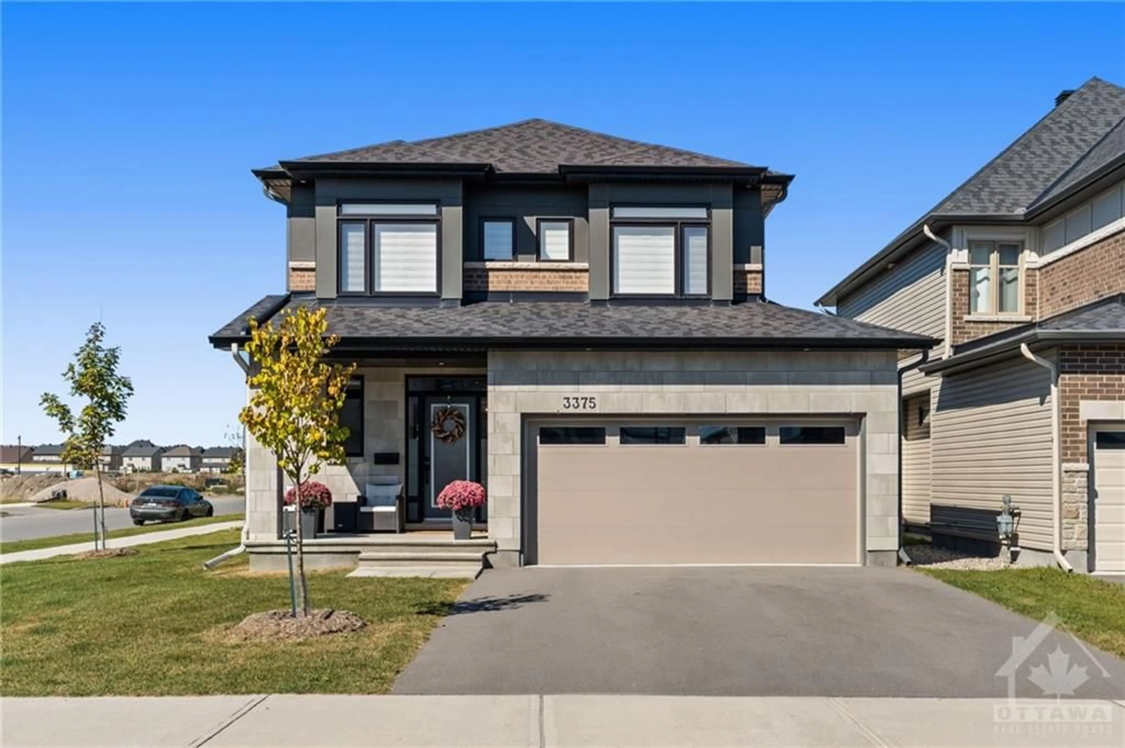 Frontside or backside of a home, the street view for 3375 FINDLAY CREEK Dr, Ottawa Ontario K1T 0V5