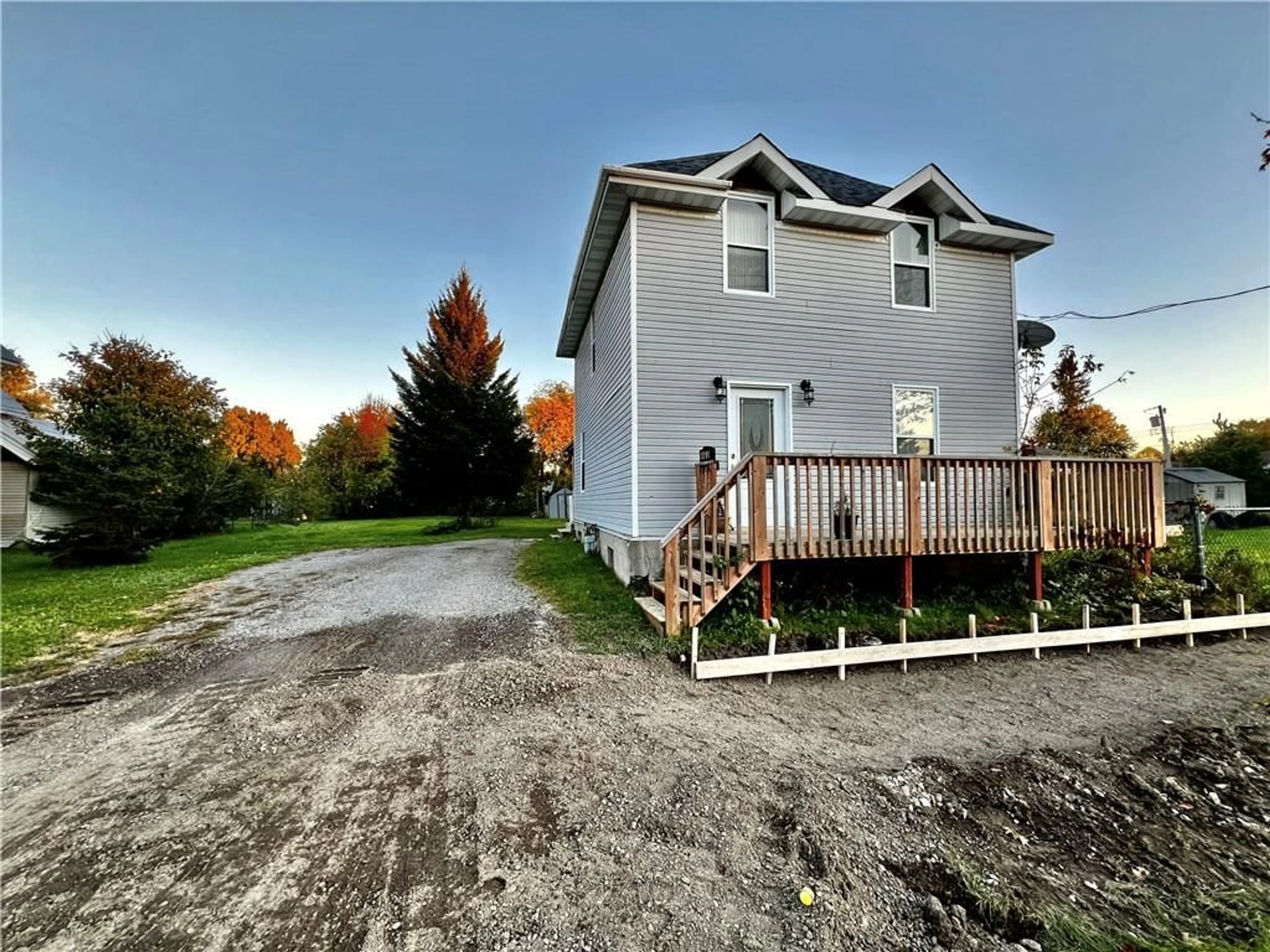 Frontside or backside of a home, the fenced backyard for 465 SOMERSET St, Pembroke Ontario K8A 4C5