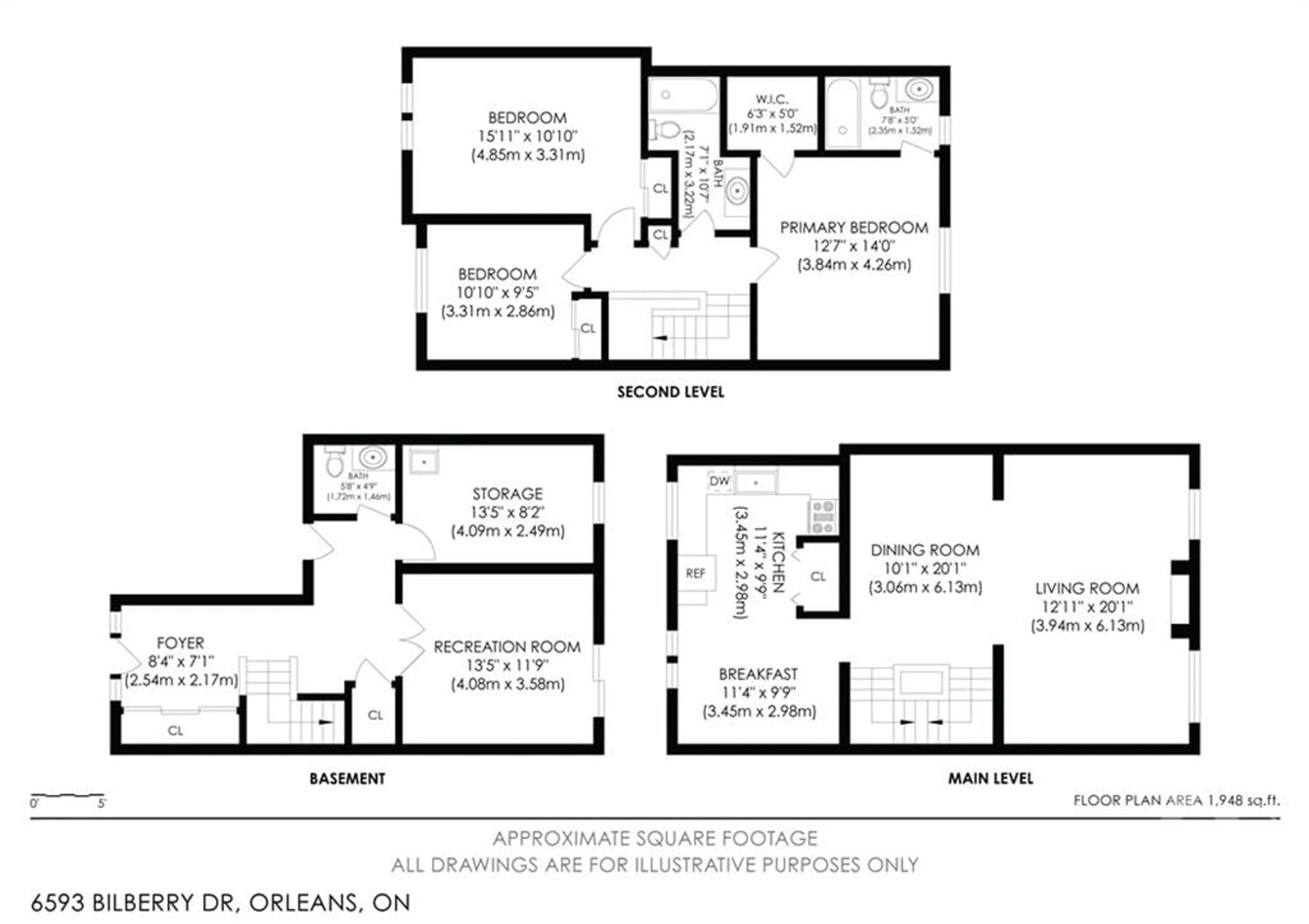 Floor plan for 6593 BILBERRY Dr, Orleans Ontario K1C 4N4