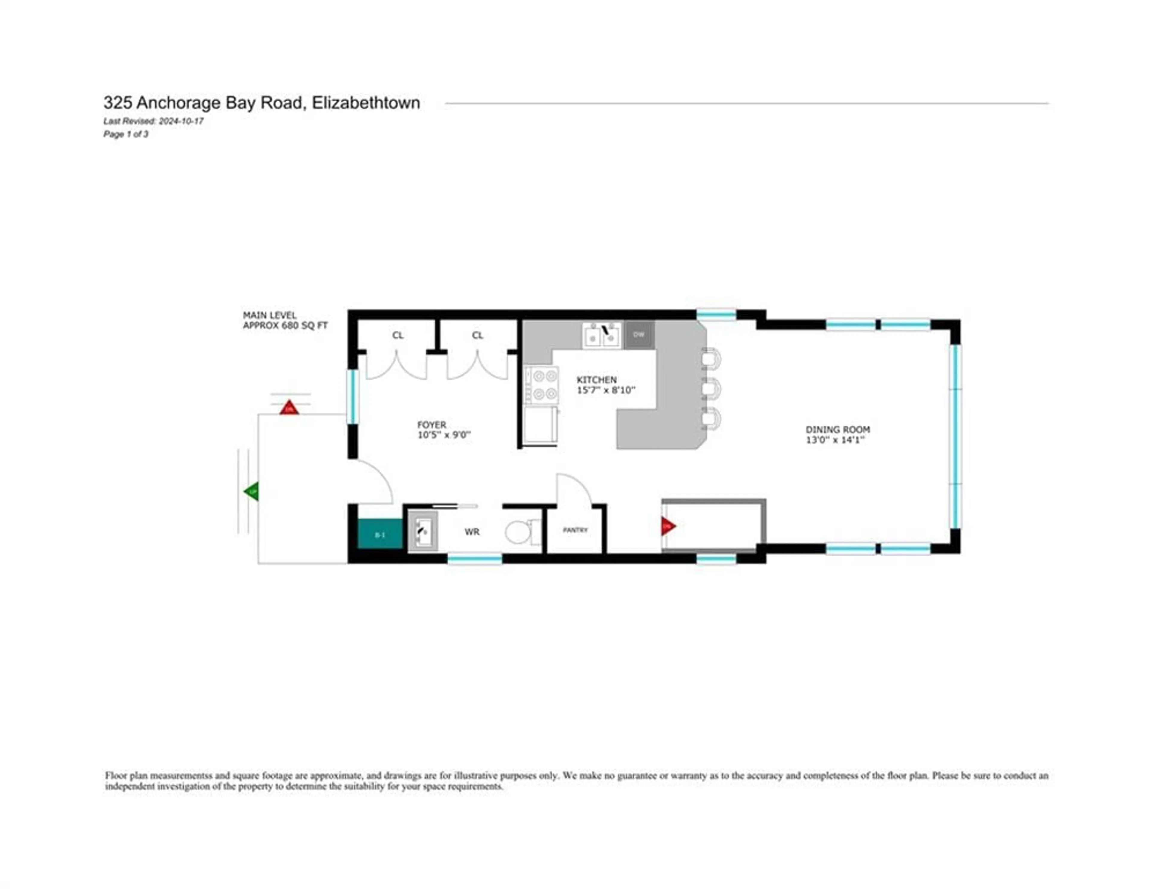 Floor plan for 325 ANCHORAGE BAY Rd, Elizabethtown Ontario K6V 7C8