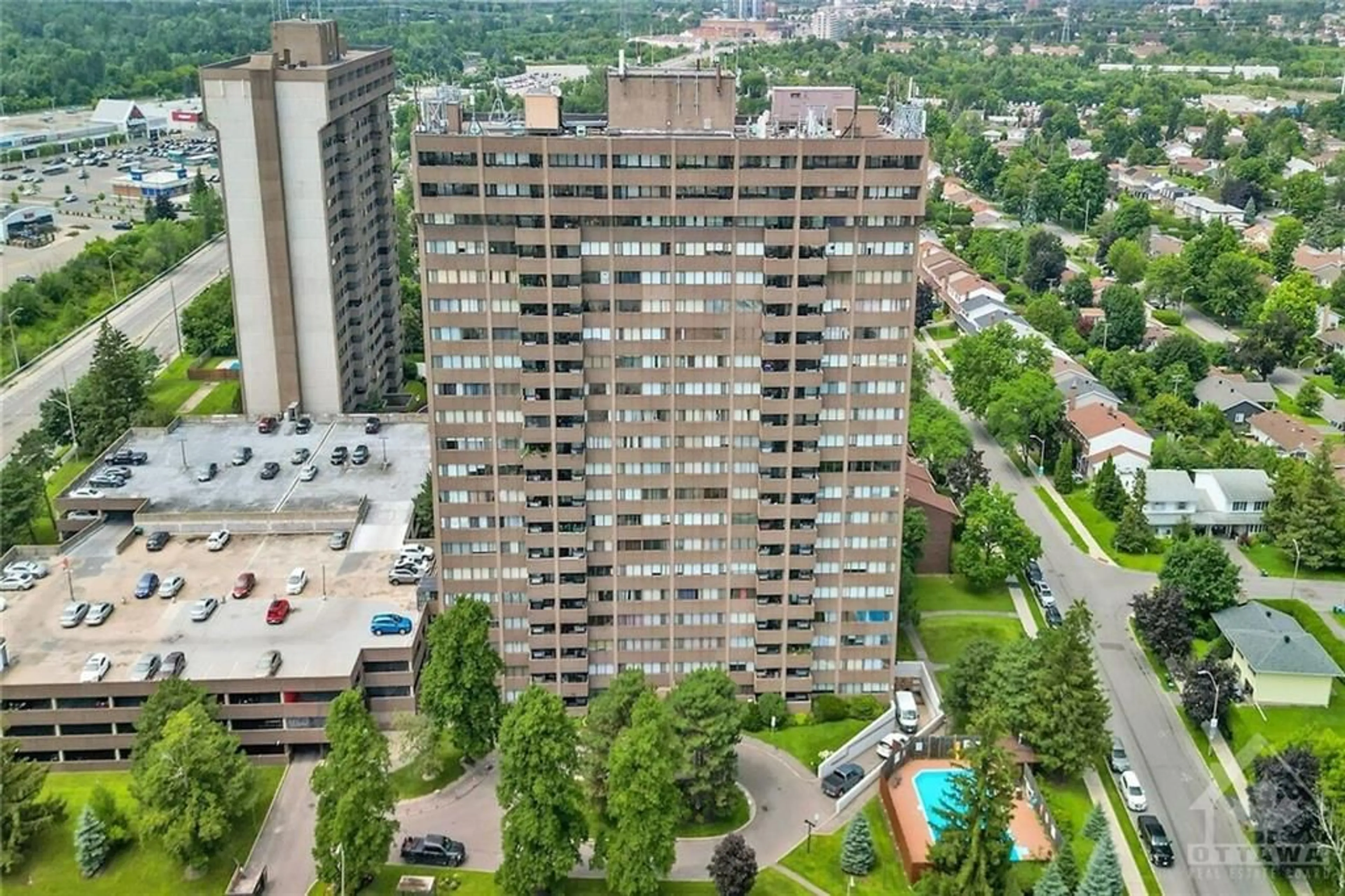 A pic from exterior of the house or condo, the view of city buildings for 1285 CAHILL Dr #2103, Ottawa Ontario K1V 9A7