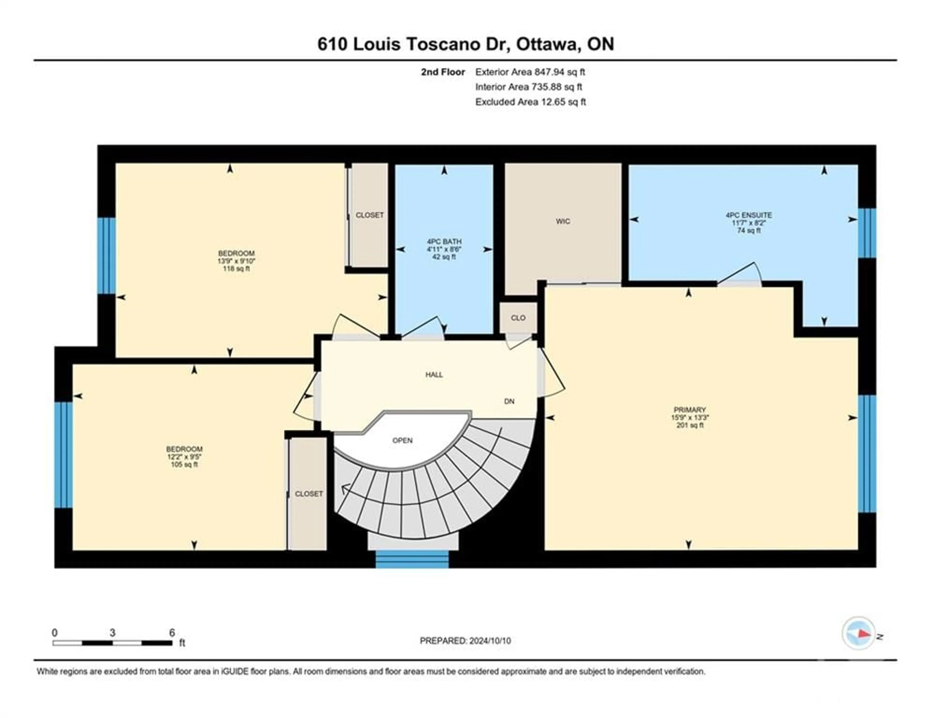 Floor plan for 610 LOUIS TOSCANO Dr, Ottawa Ontario K4A 0B2