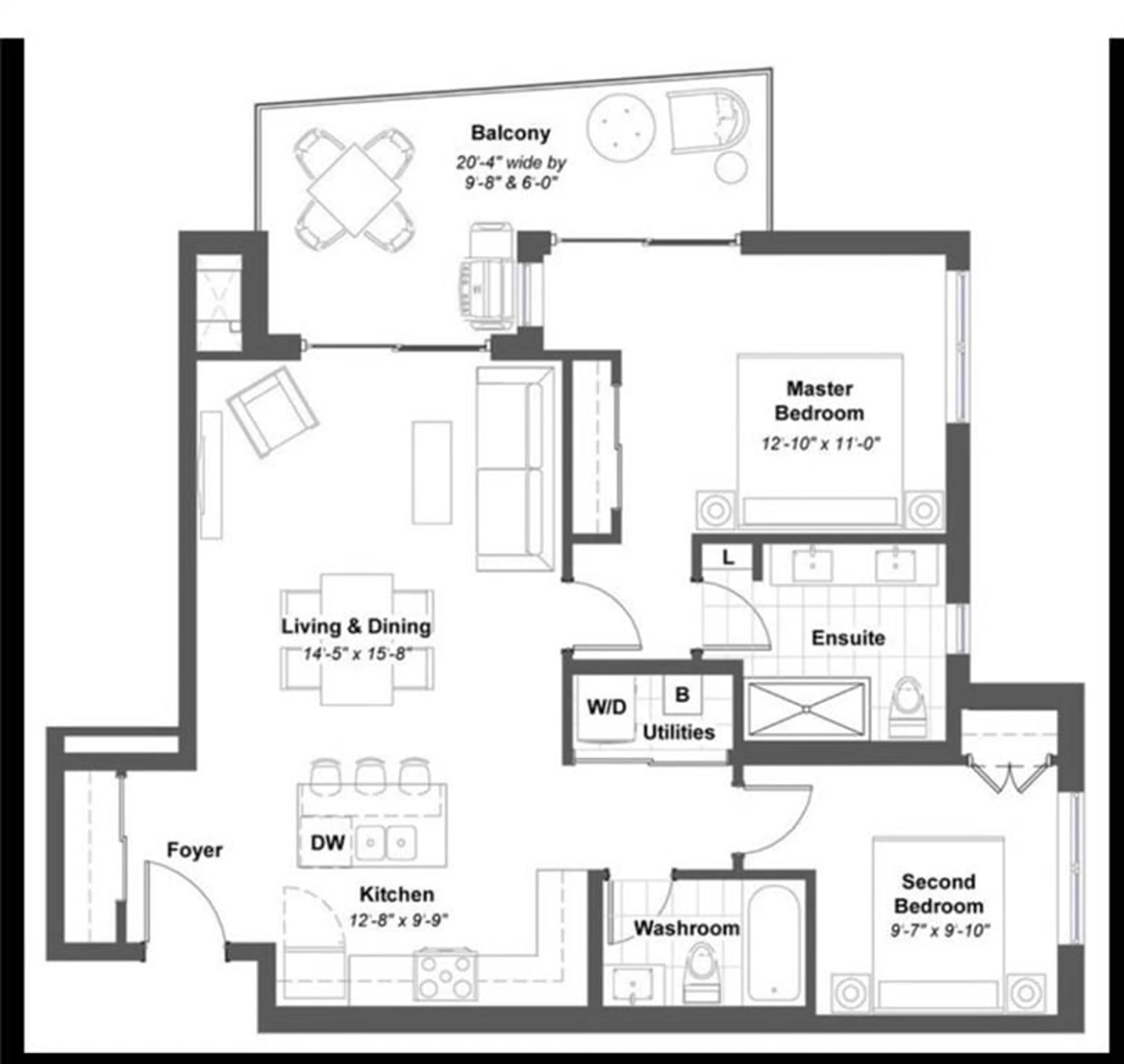 Floor plan for 19B WEST St #402, Fenelon Falls Ontario K0M 1N0