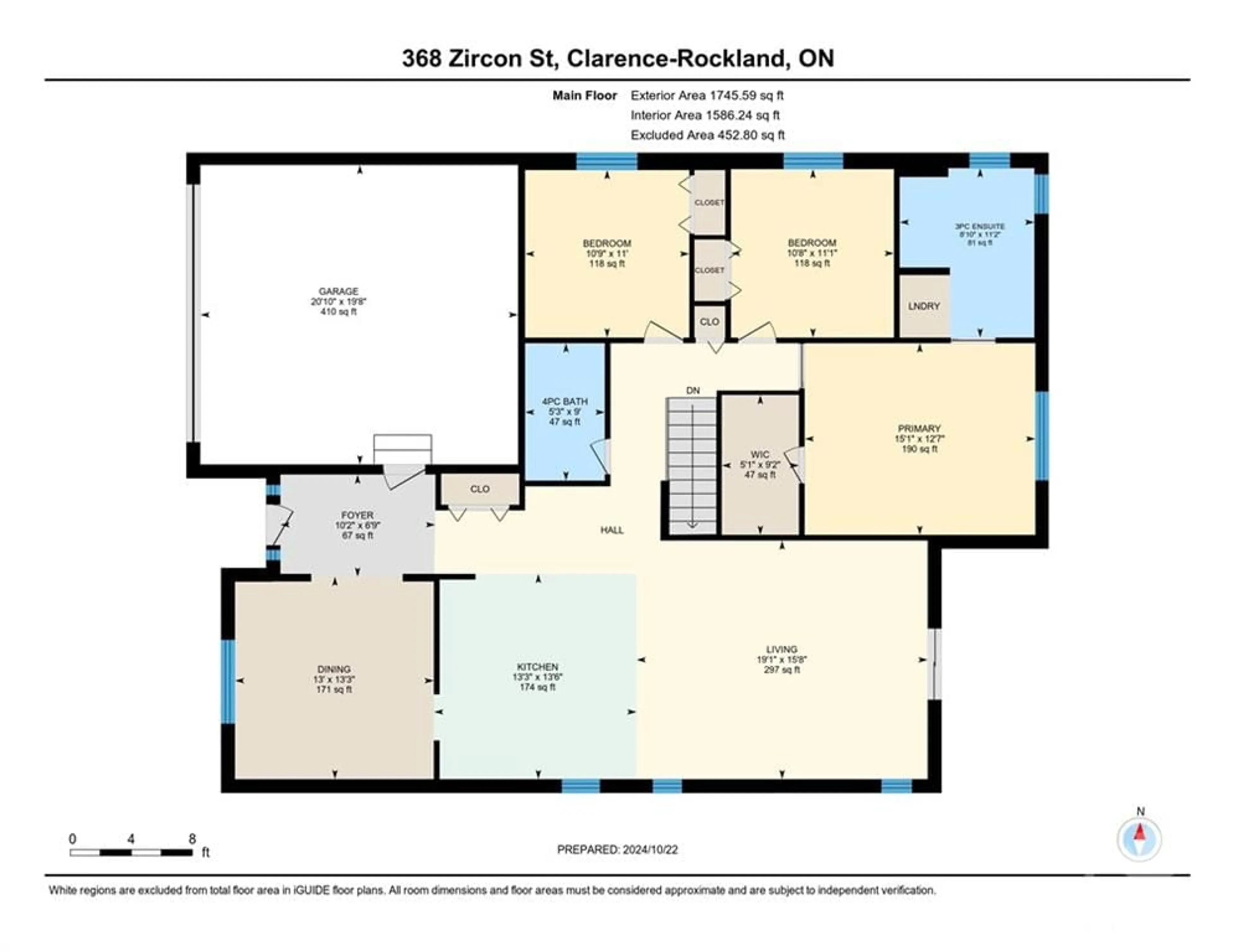 Floor plan for 368 ZIRCON St, Rockland Ontario K4K 0H9