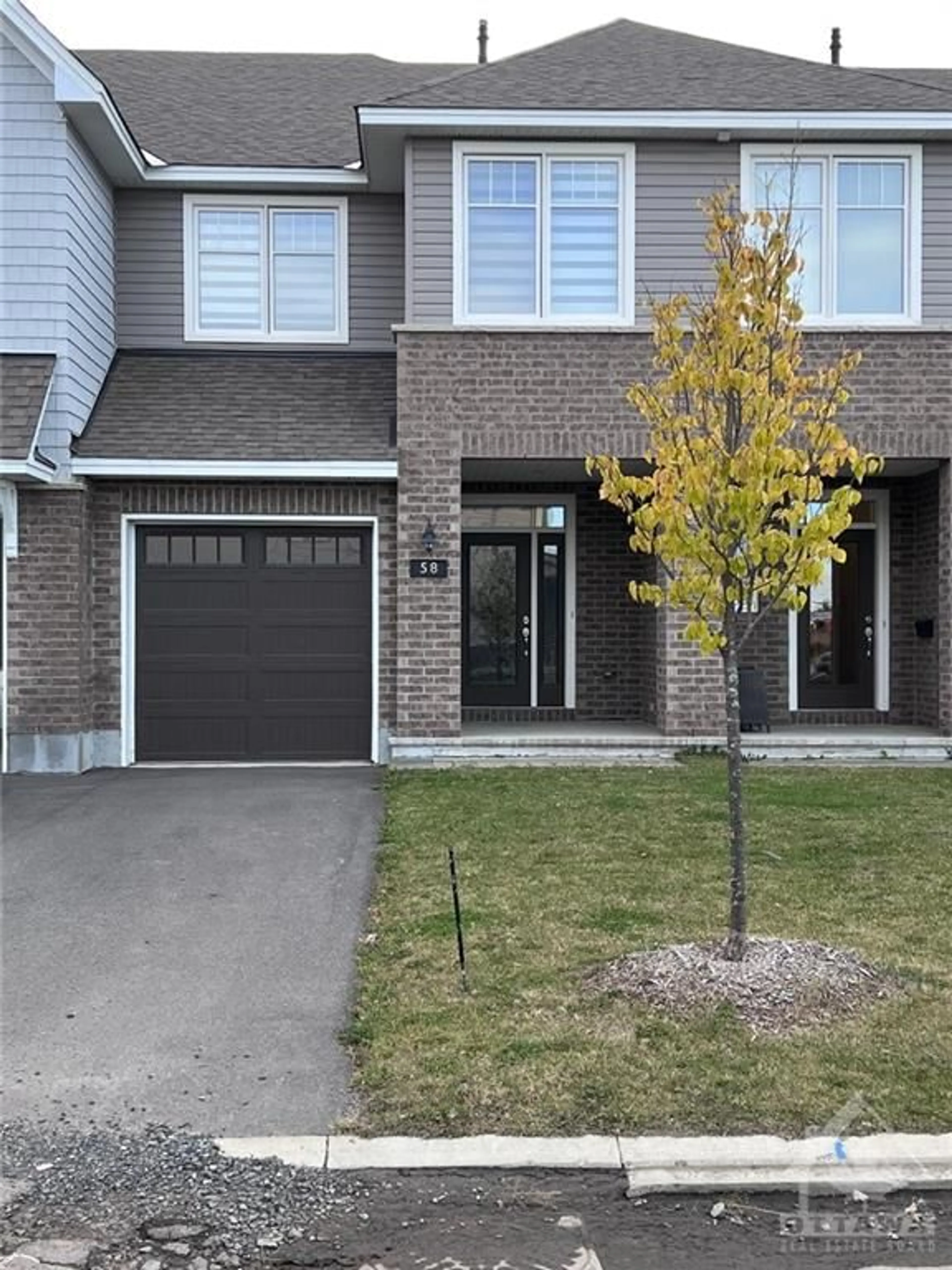 A pic from exterior of the house or condo, the street view for 58 MANDEVILLA Cres, Ottawa Ontario K1T 0Y5