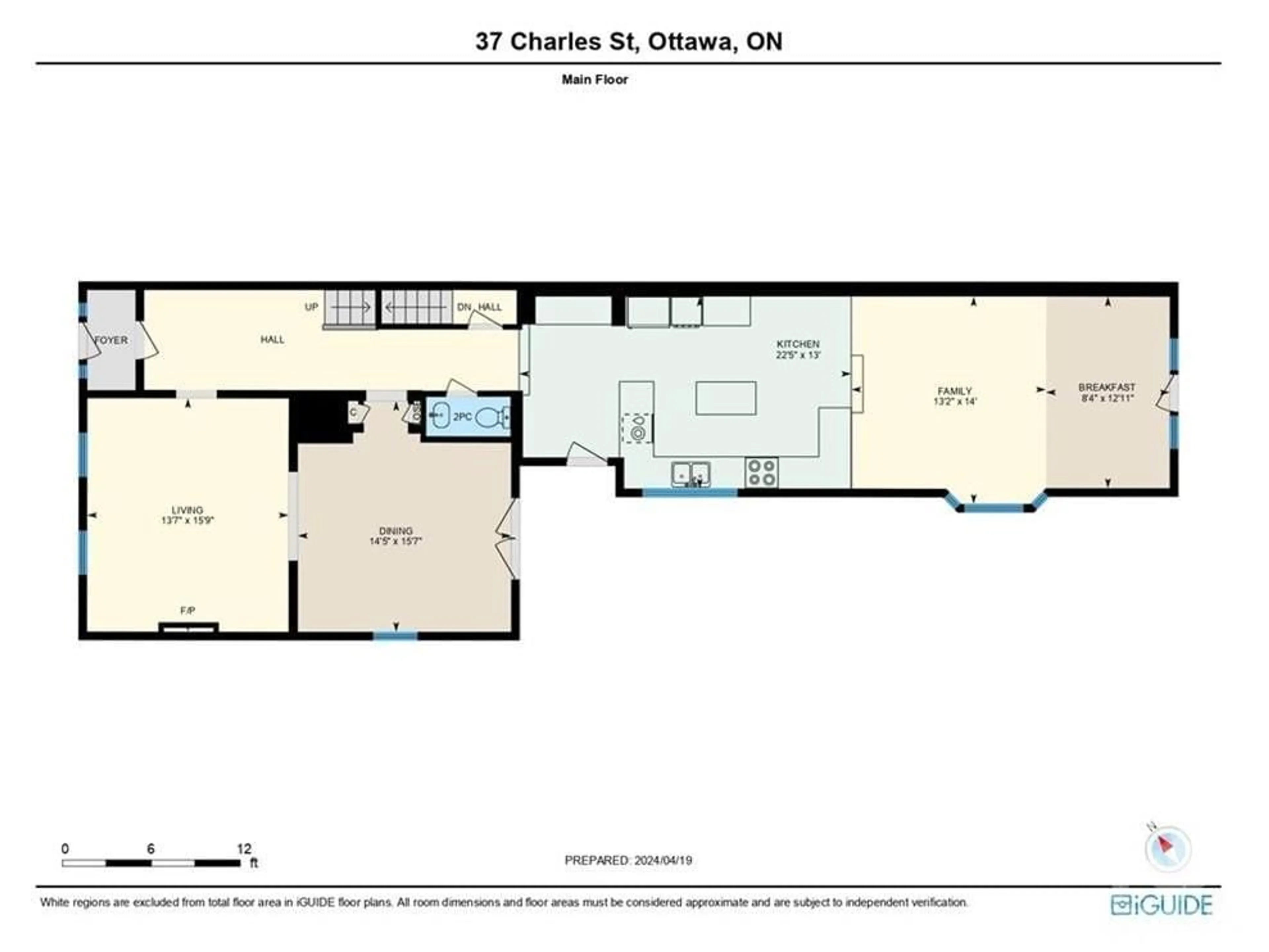 Floor plan for 37 CHARLES St, Ottawa Ontario K1M 1R3