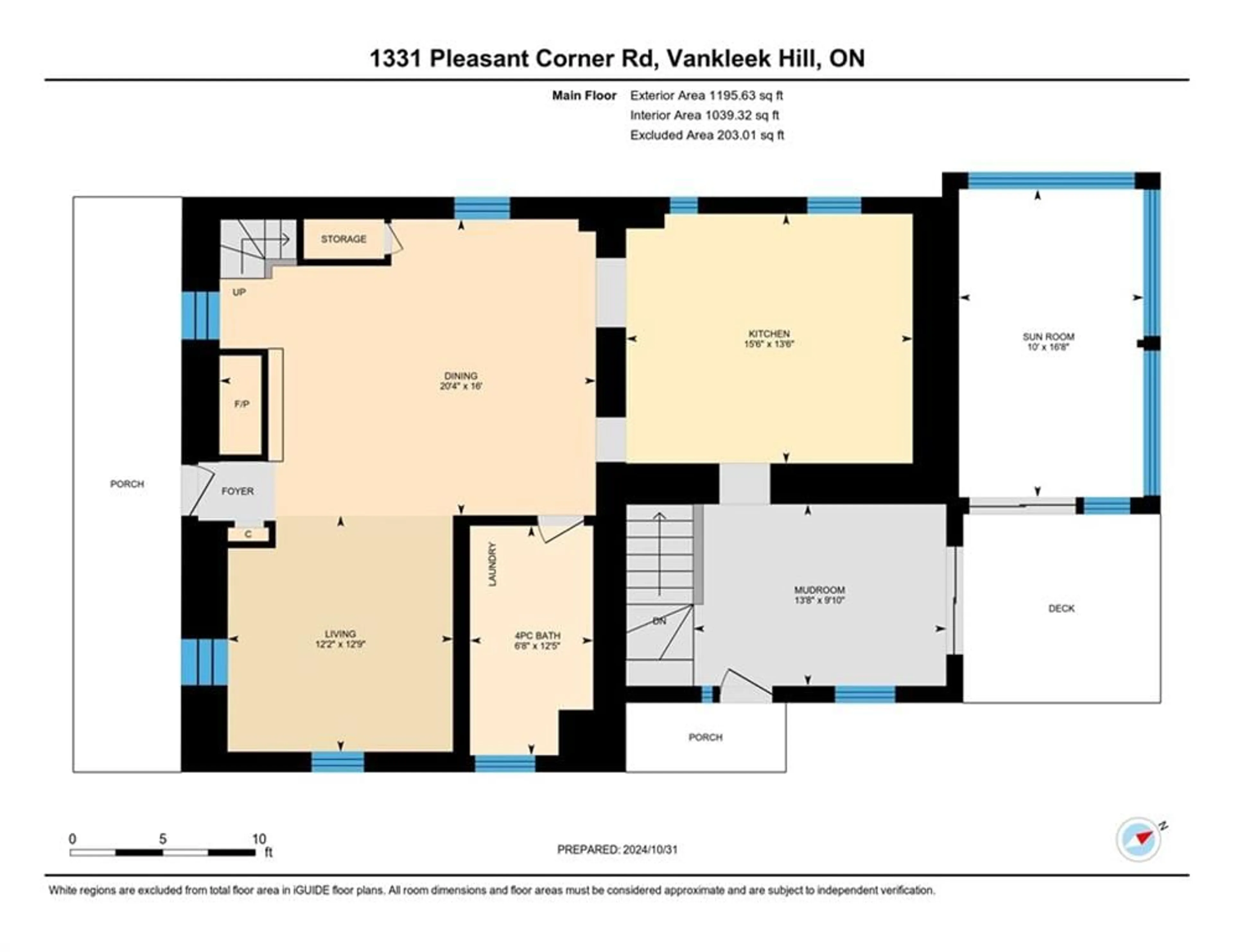 Floor plan for 1331 PLEASANT CORNER Rd, Vankleek Hill Ontario K0B 1R0