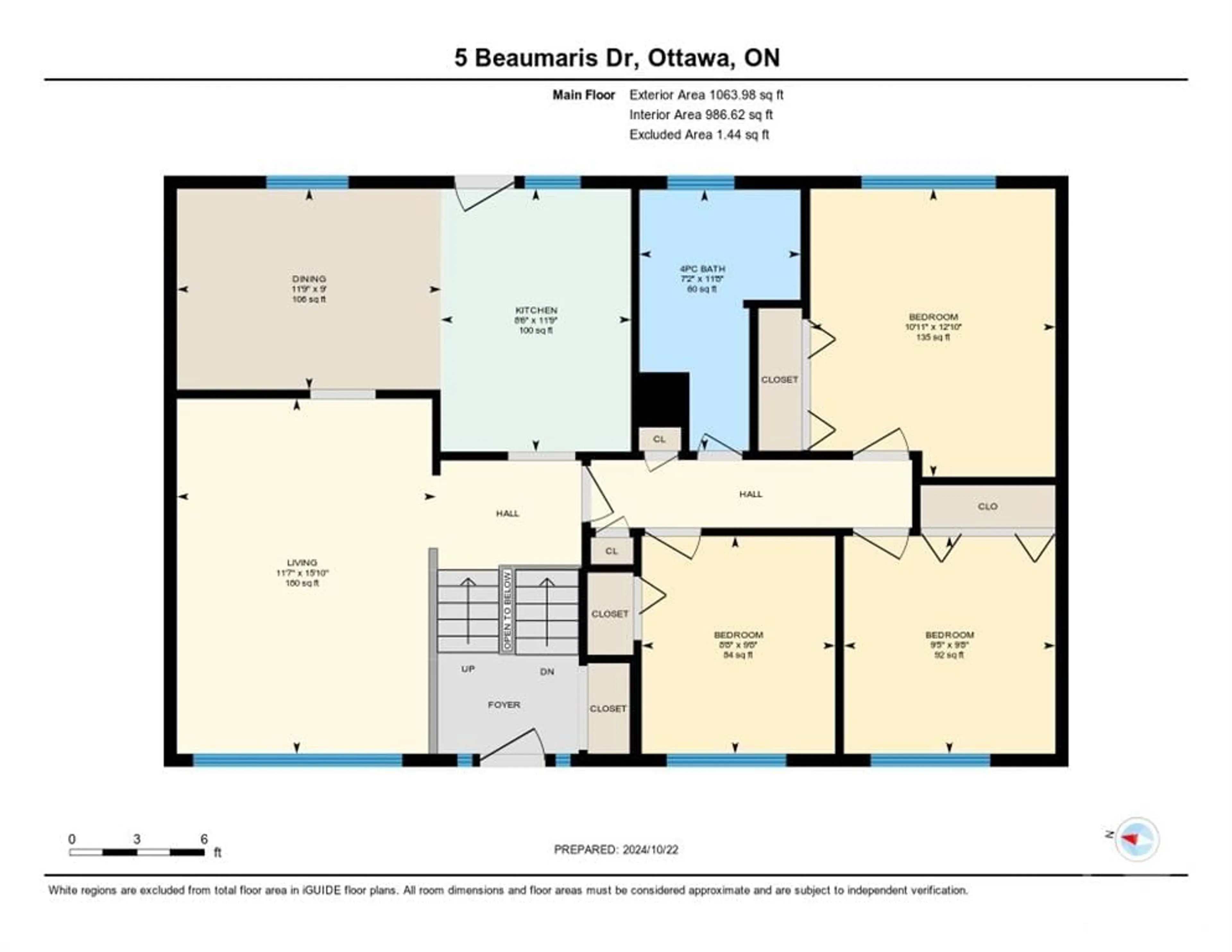 Floor plan for 5 BEAUMARIS Dr, Ottawa Ontario K2H 7J8