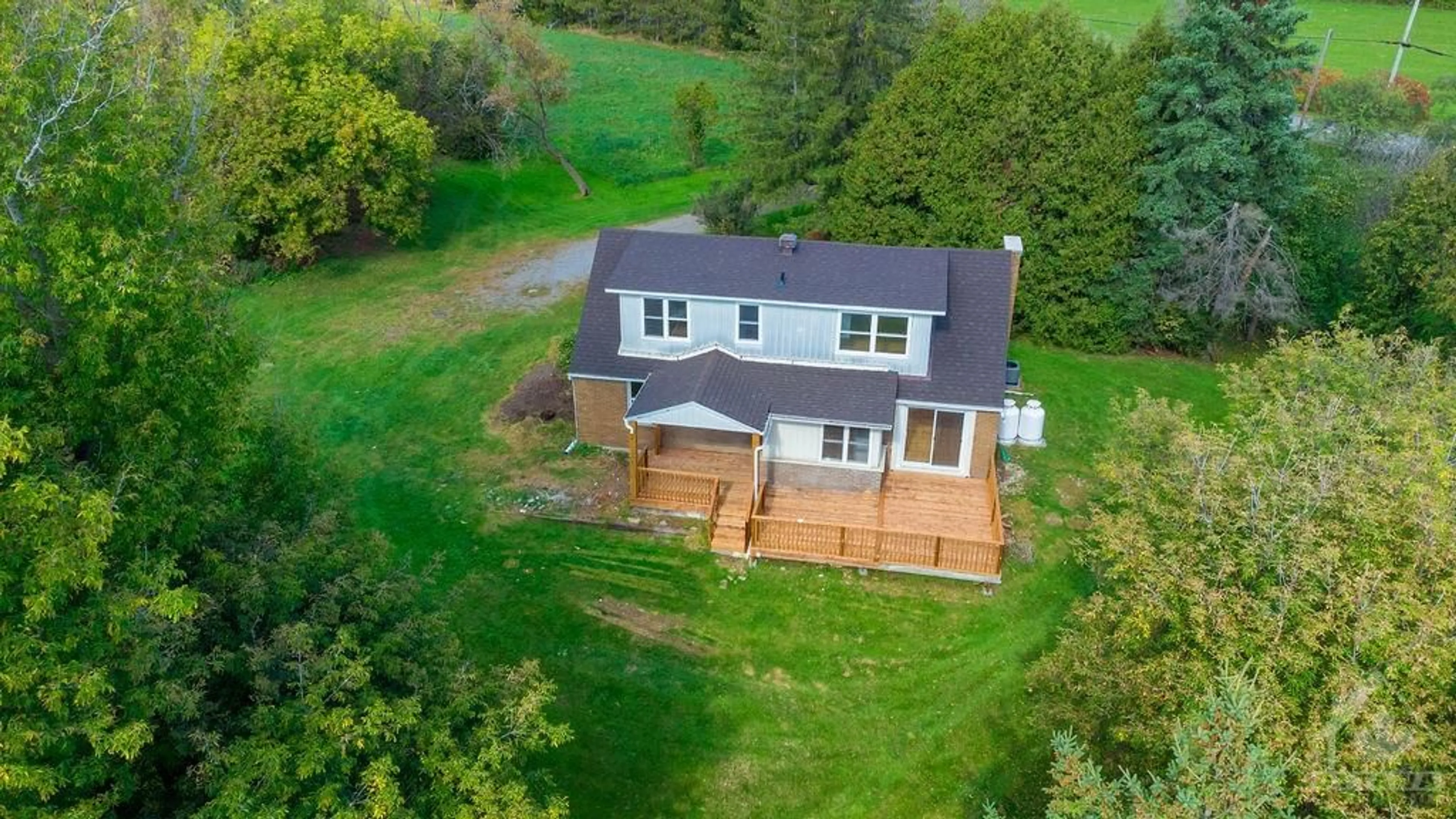 Frontside or backside of a home, the fenced backyard for 4388 THIRD LINE Rd, North Lancaster Ontario K0C 1Z0