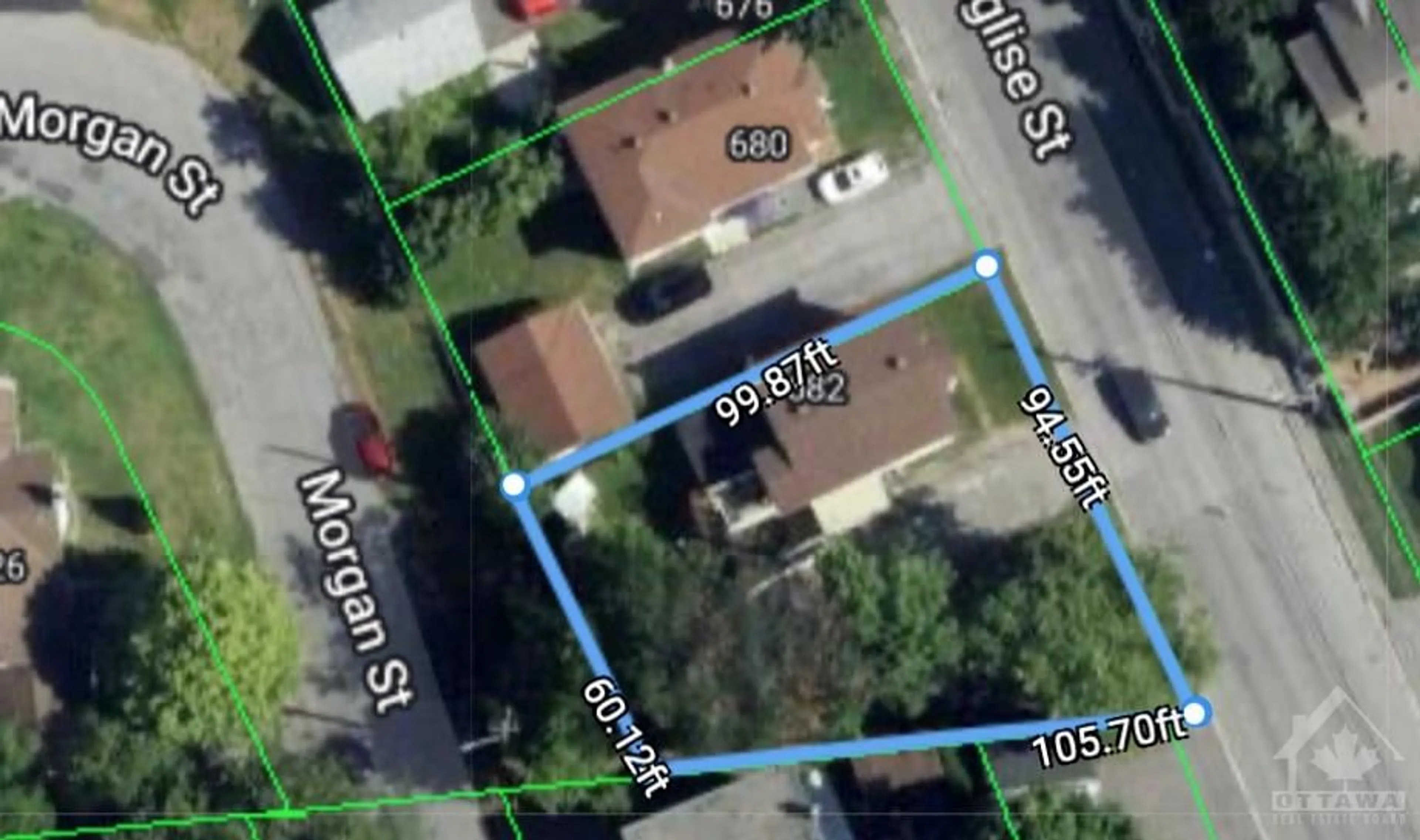 Picture of a map for 682 DE L'EGLISE St, Ottawa Ontario K1K 3K3