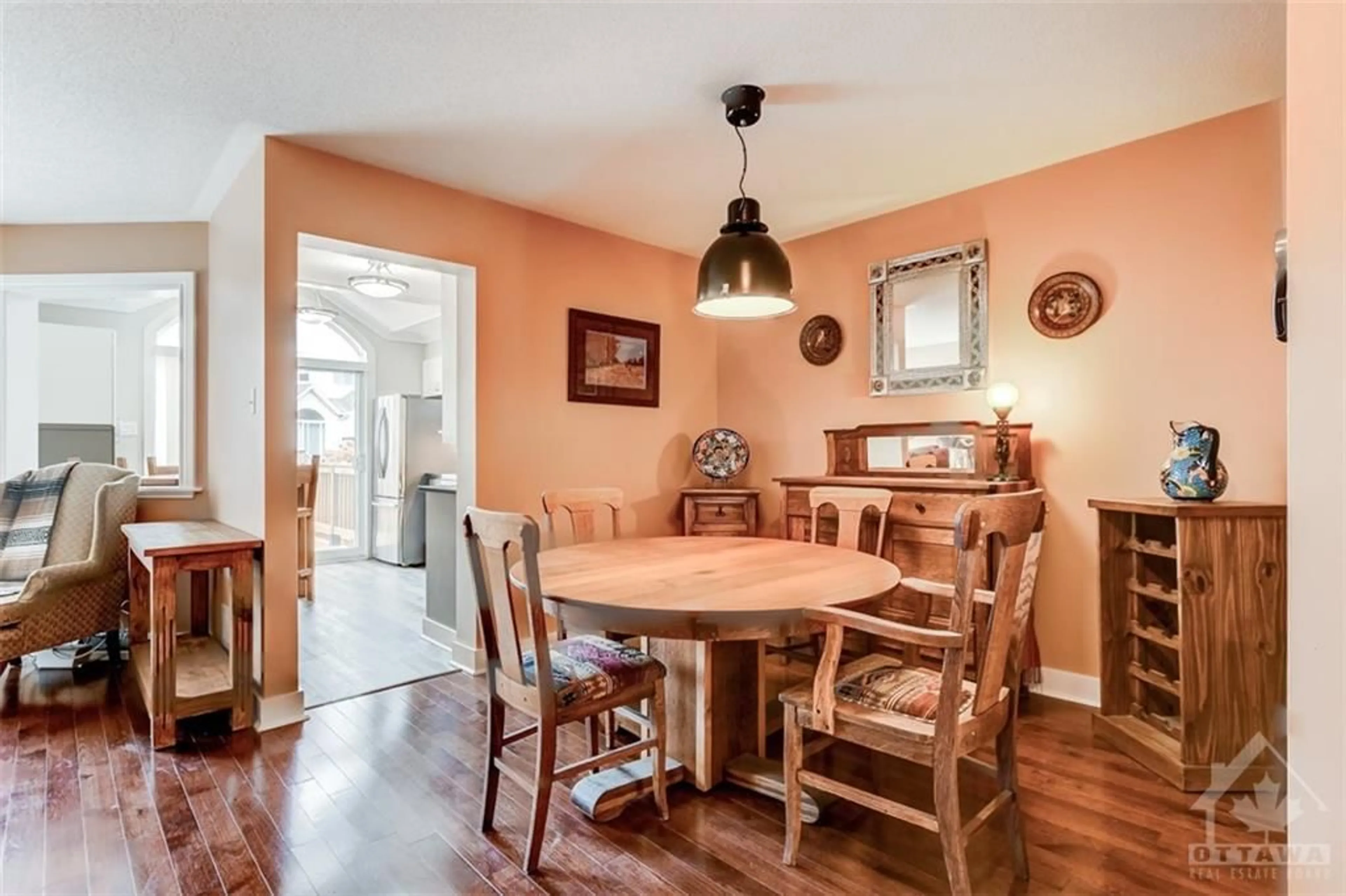 Dining room, wood floors, cottage for 130 LANDOVER Cres, Kanata Ontario K2M 2W2