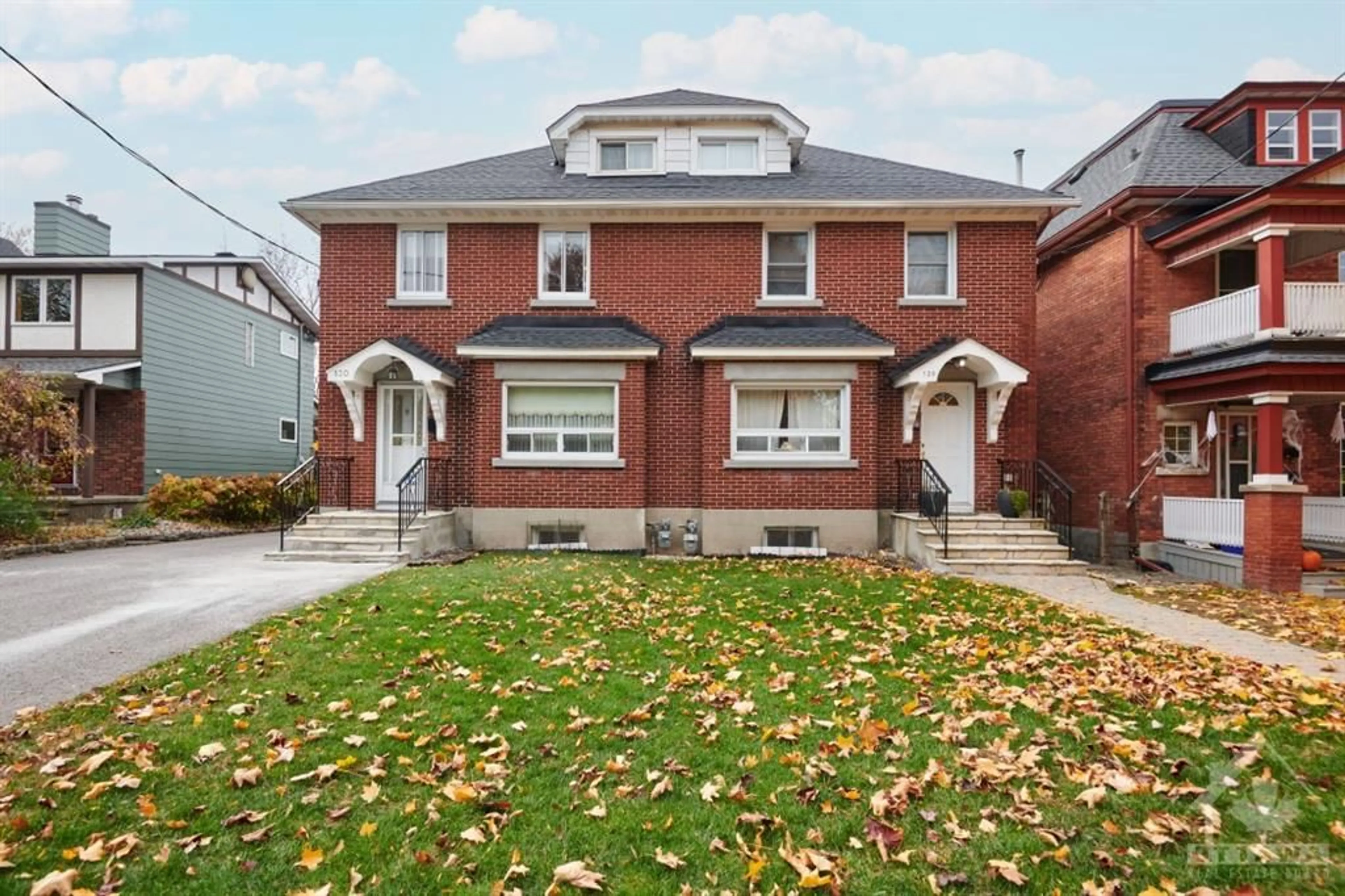 Home with brick exterior material for 128 & 130 BAYSWATER Ave, Ottawa Ontario K1Y 2G1