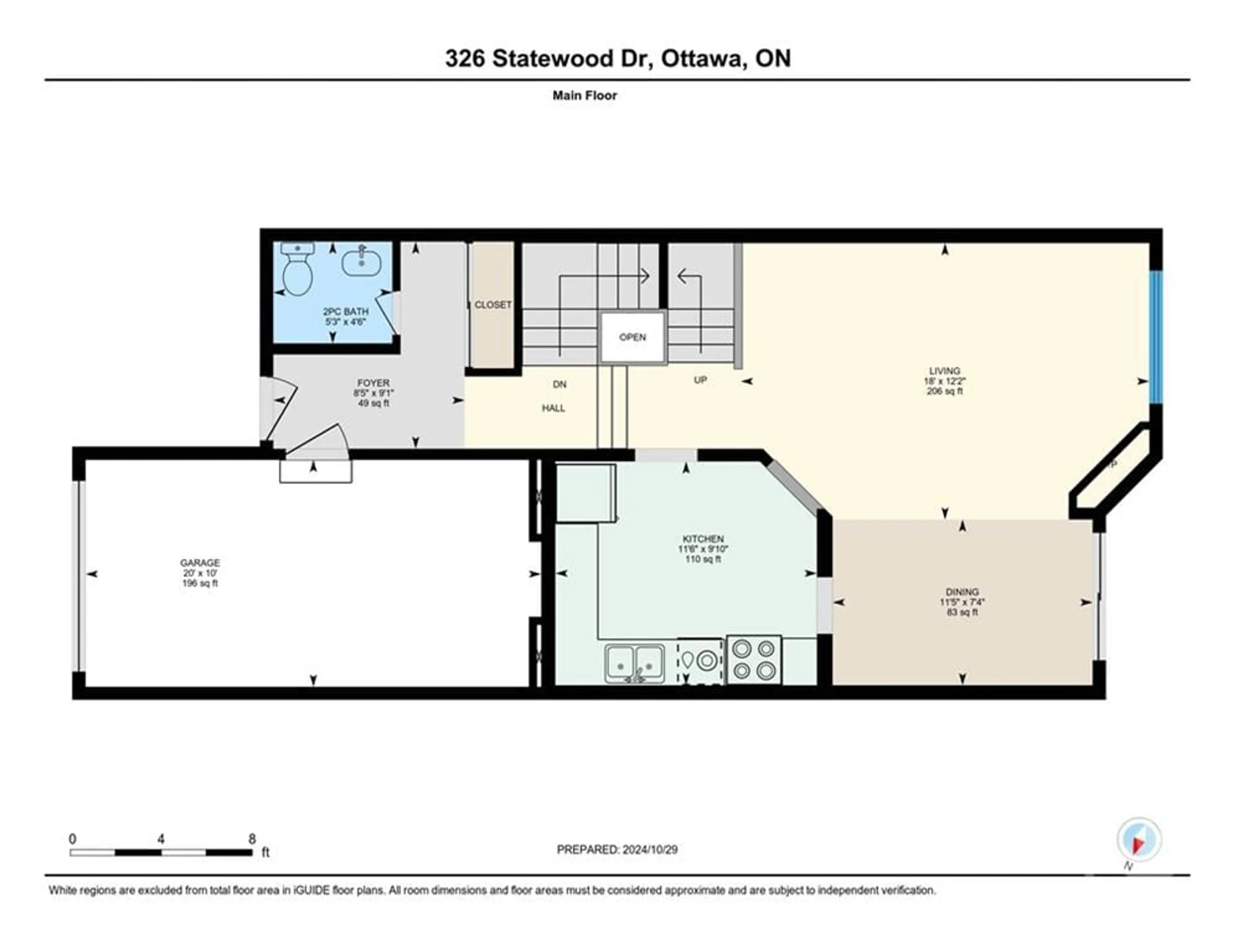 Floor plan for 326 STATEWOOD Dr, Kanata Ontario K2K 0A9