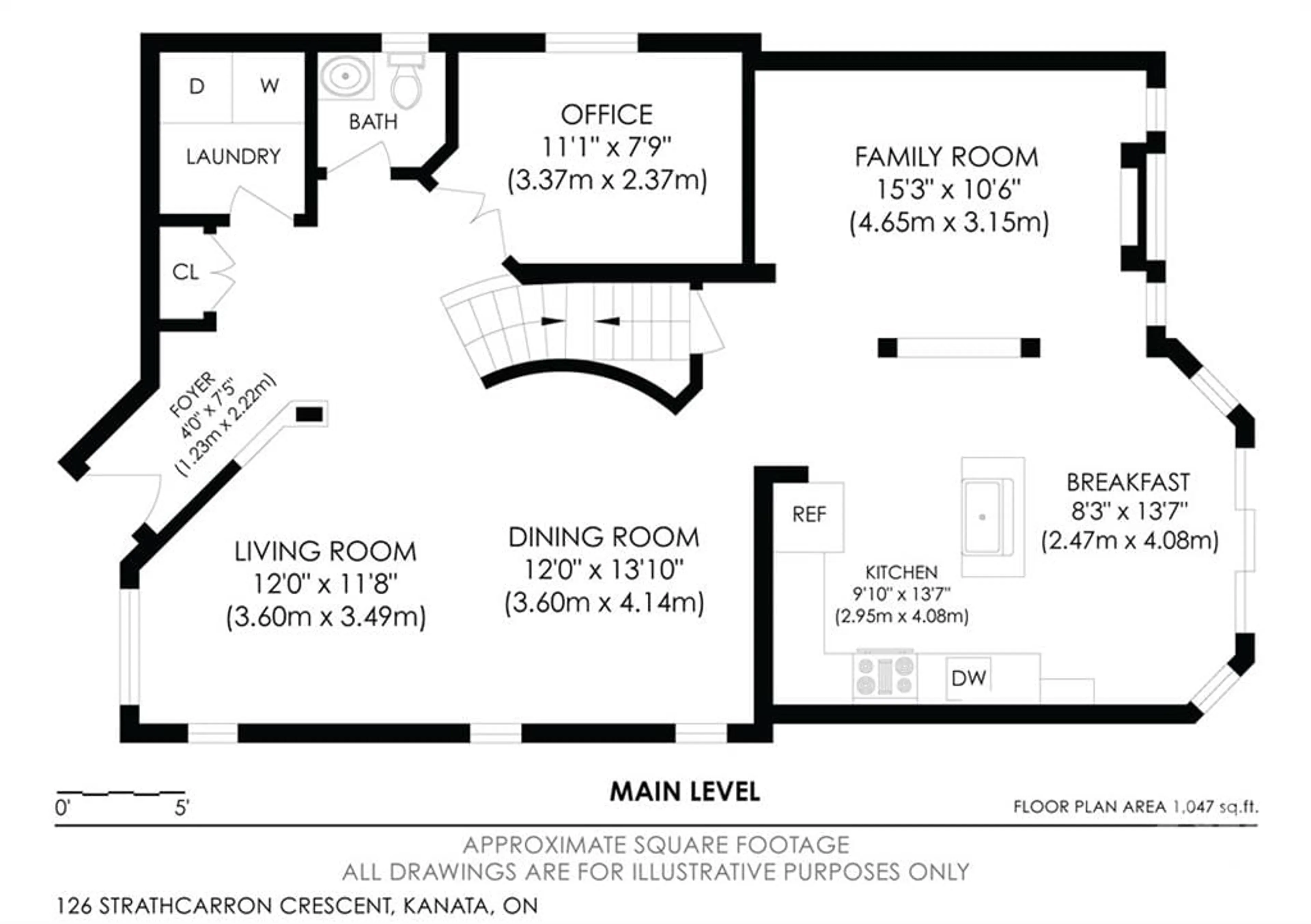 Floor plan for 126 STRATHCARRON Cres, Ottawa Ontario K2K 0C7